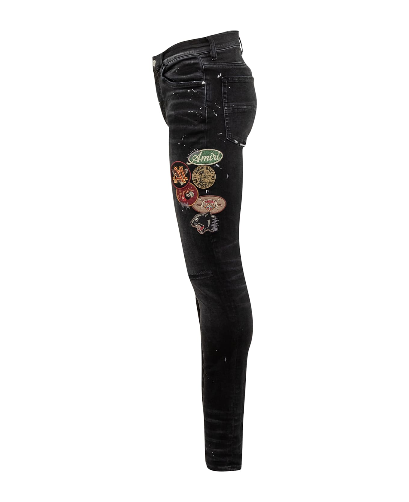 AMIRI Vintage Patch Skinny Jeans - Black