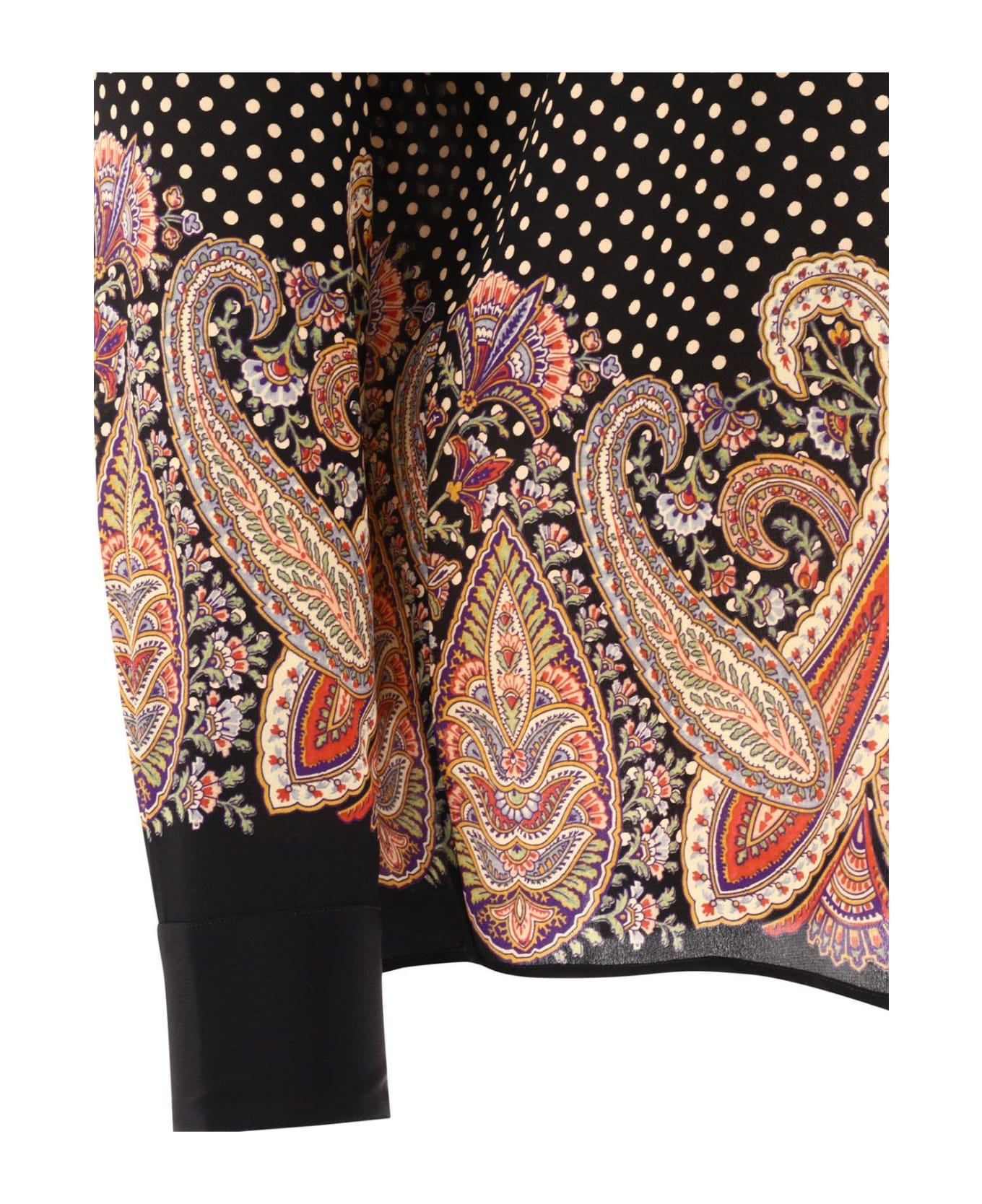 Etro All-over Paisley Printed Long-sleeved Blouse - Black