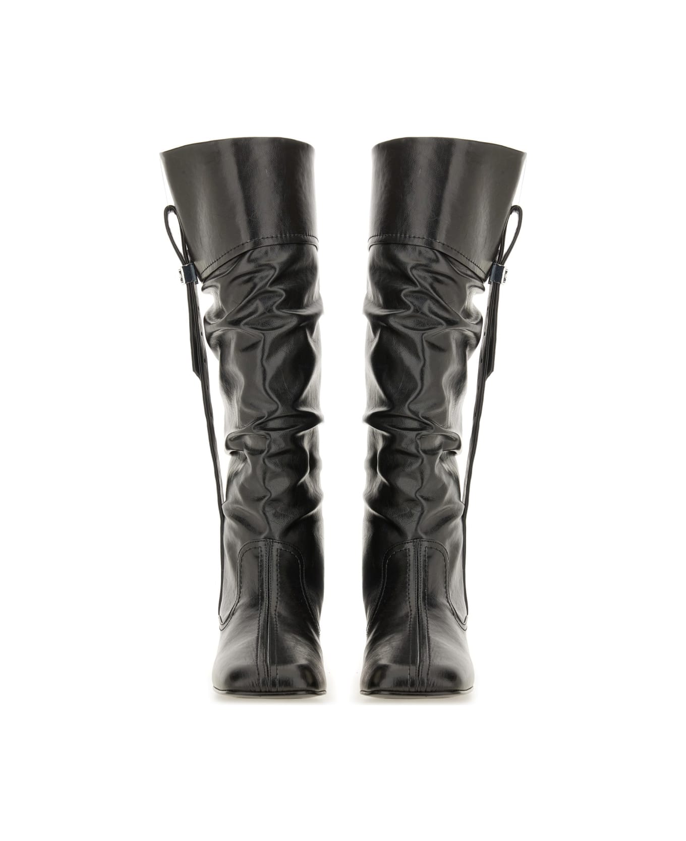 Ganni Slouchy Boot "butterfly" - BLACK