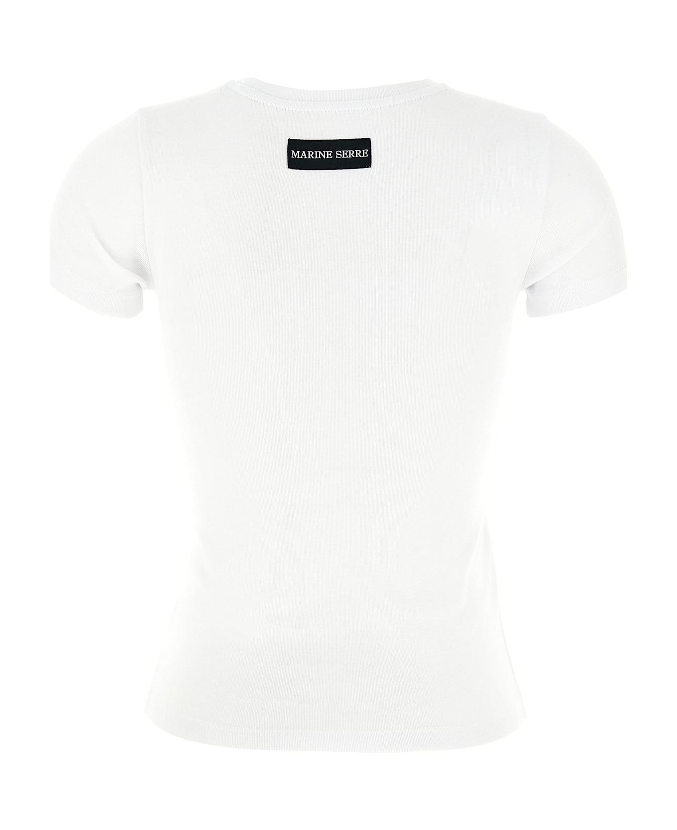 Marine Serre 
moon Logo
 T-shirt - White/Black