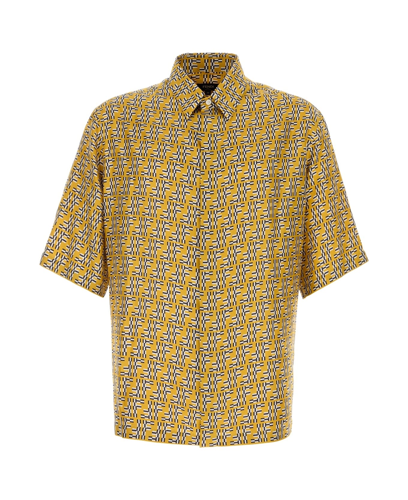 Fendi Shirt Labirinth Ff Logo S/s - YELLOW