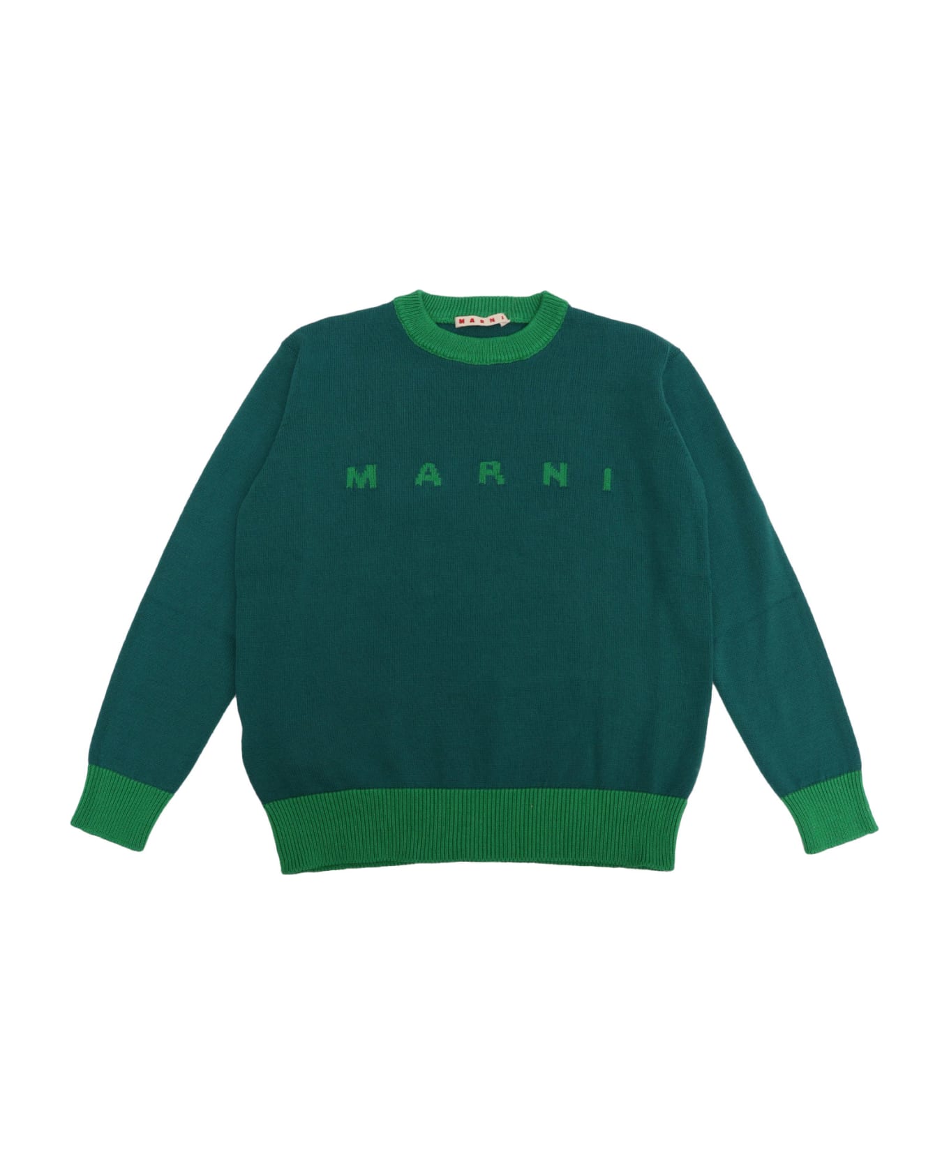 Marni Green Logo Sweater - GREEN ニットウェア＆スウェットシャツ