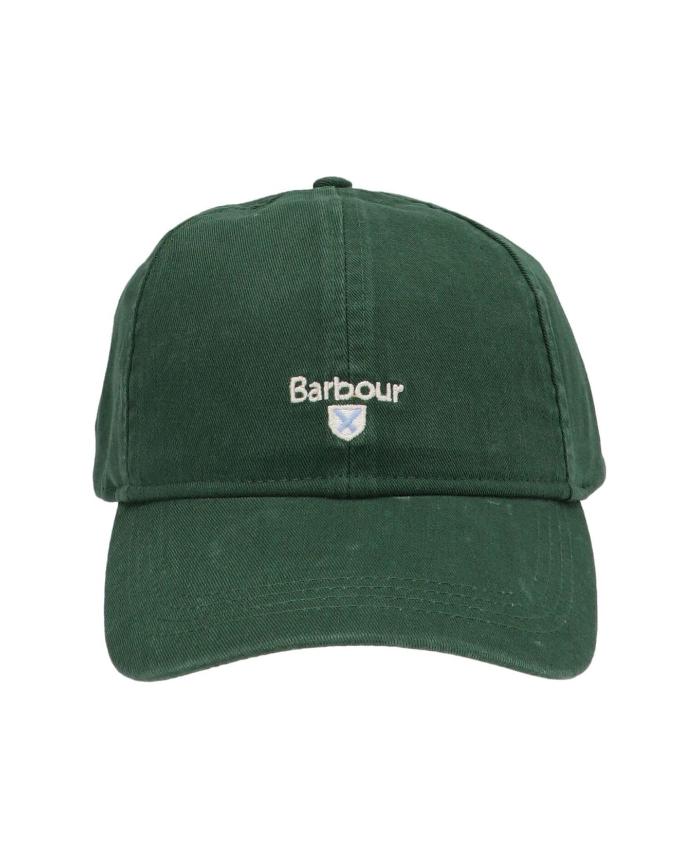 Barbour Logo Embroidered Baseball Cap - Racing Green