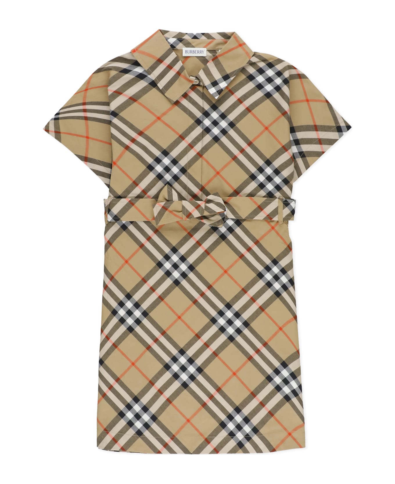 Burberry Check Dress - Beige