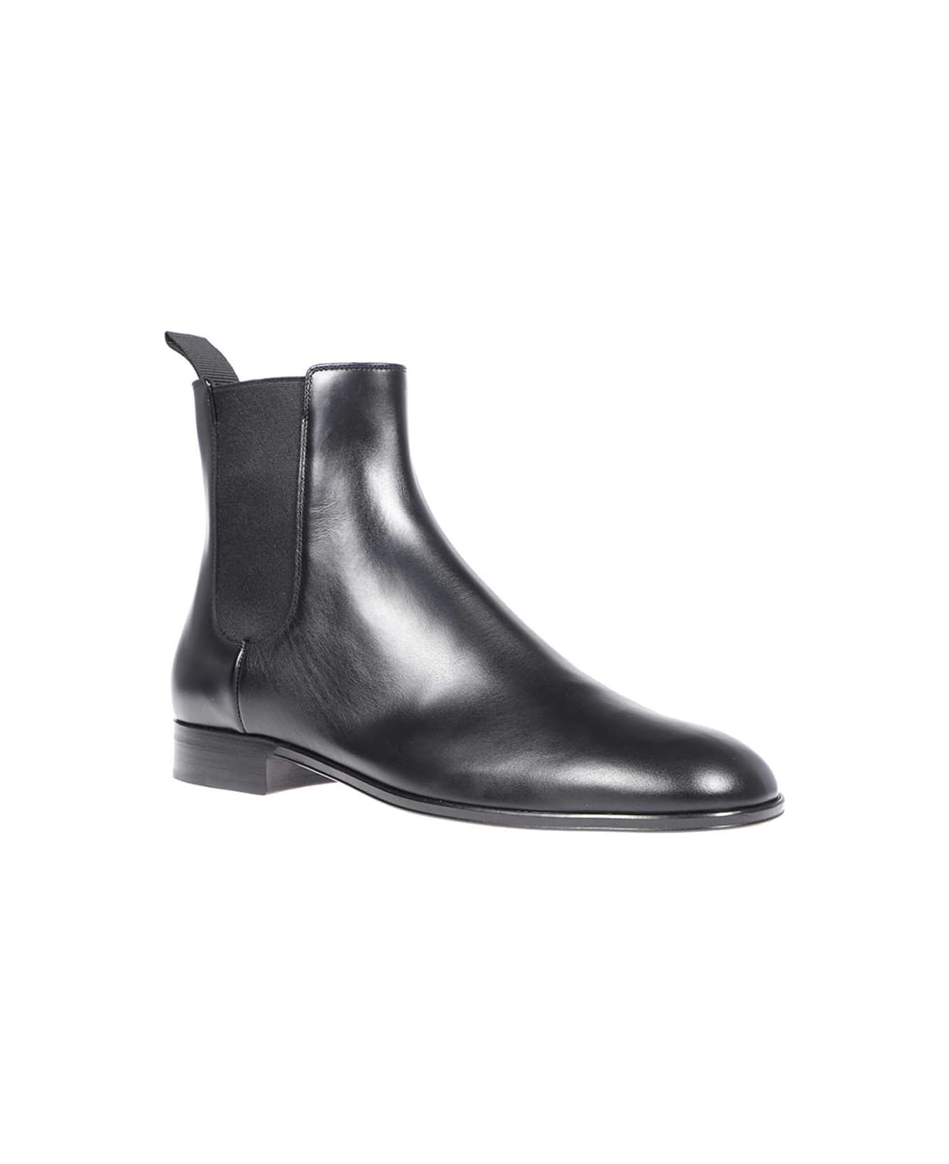 Gianvito Rossi Alain Leather Ankle Boots - black