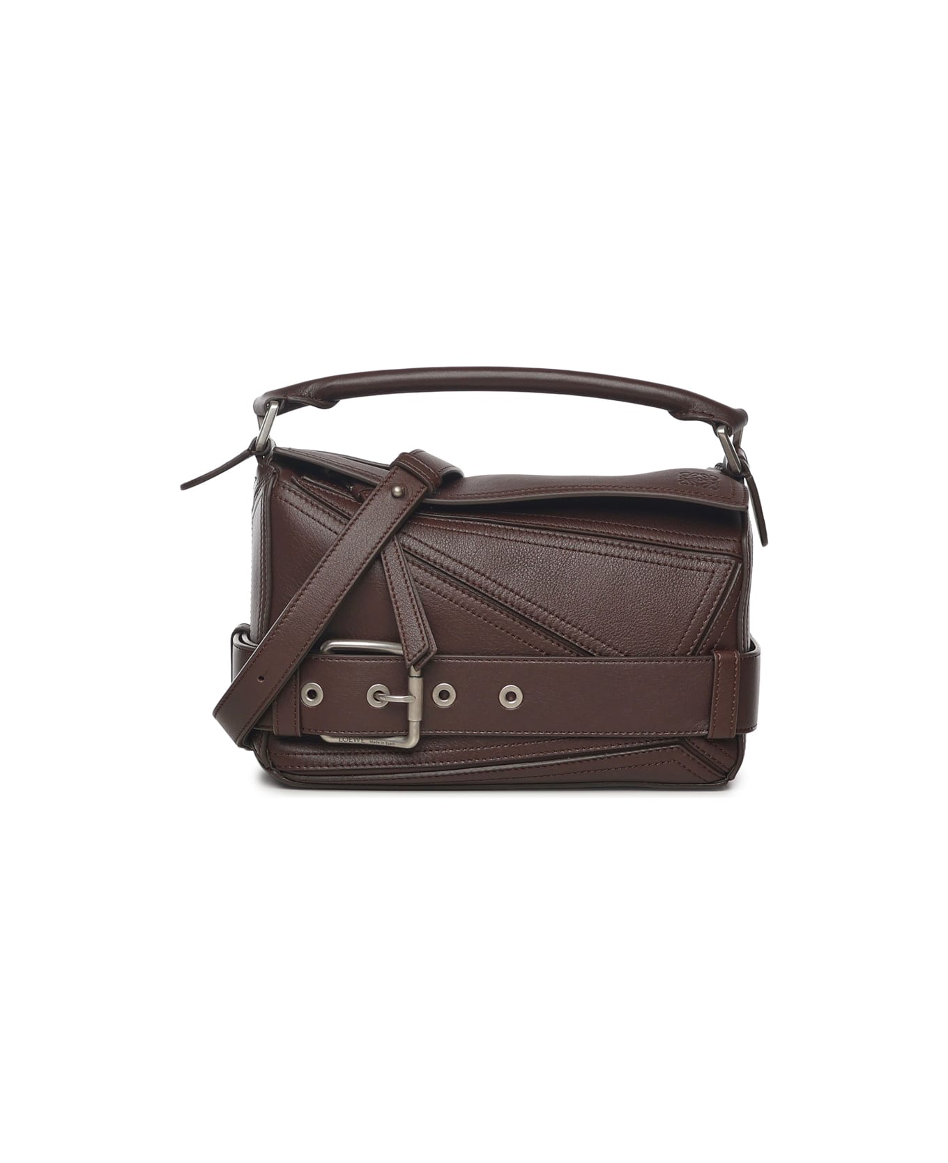 Loewe Small Puzzle Biker Bag - DARK BROWNIE