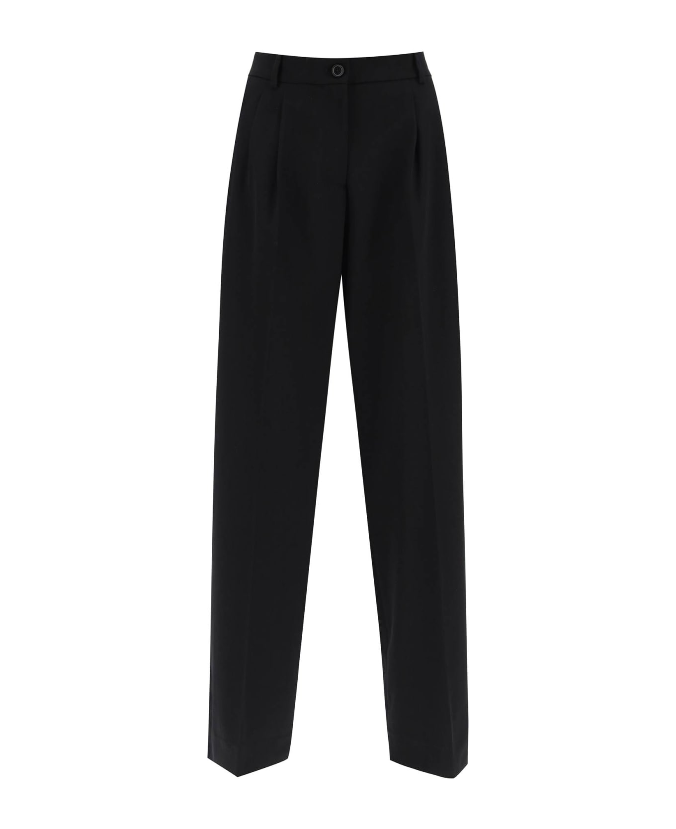 Dolce & Gabbana Flared Wool Pants - black