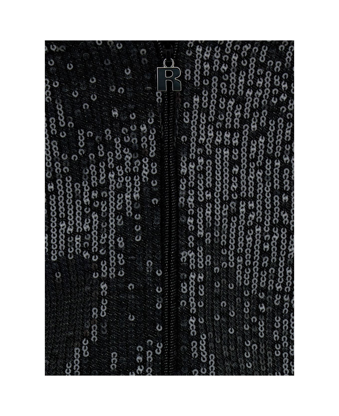 Rotate by Birger Christensen Mini Black Strapless Dress With Paillettes In Cotton Woman - Black