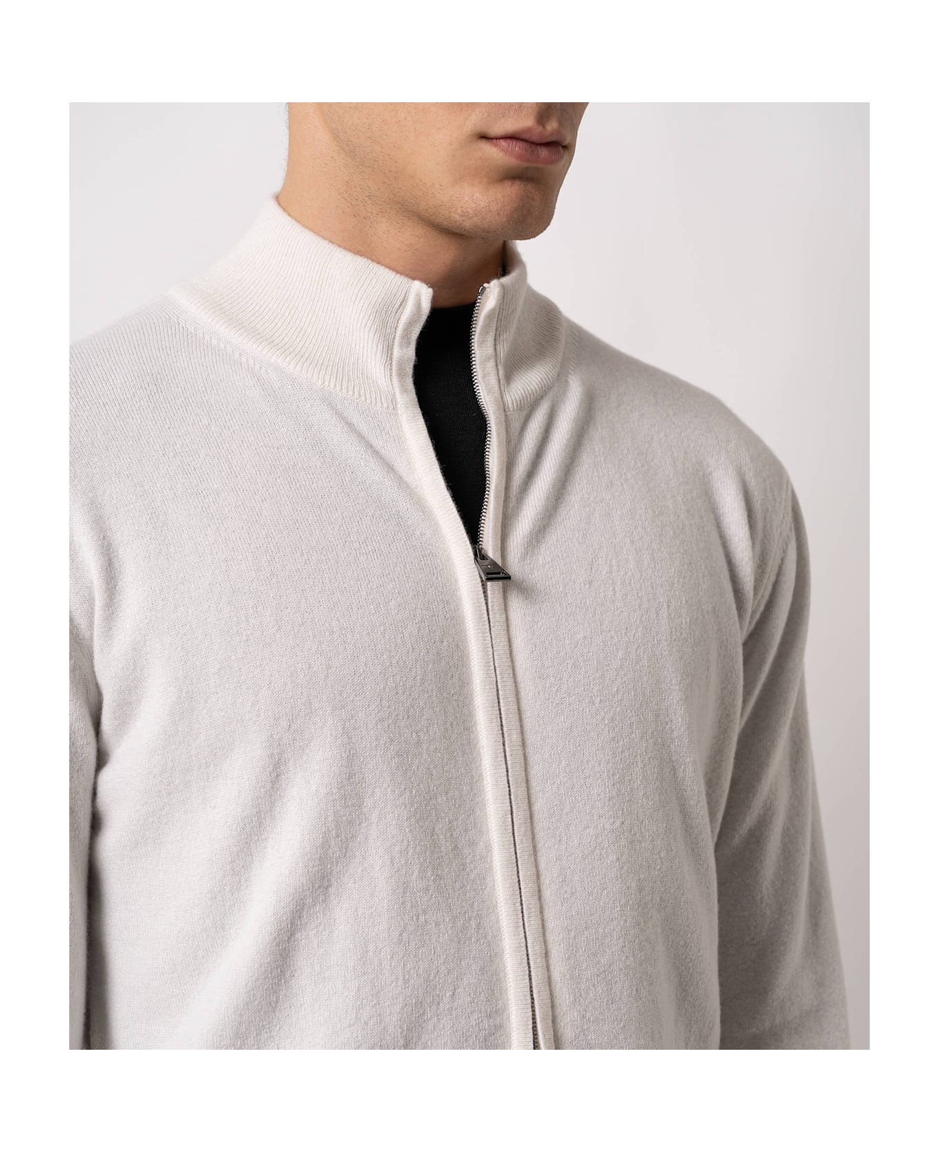 Larusmiani Cardigan Full Zip Warth Jacket - Ivory