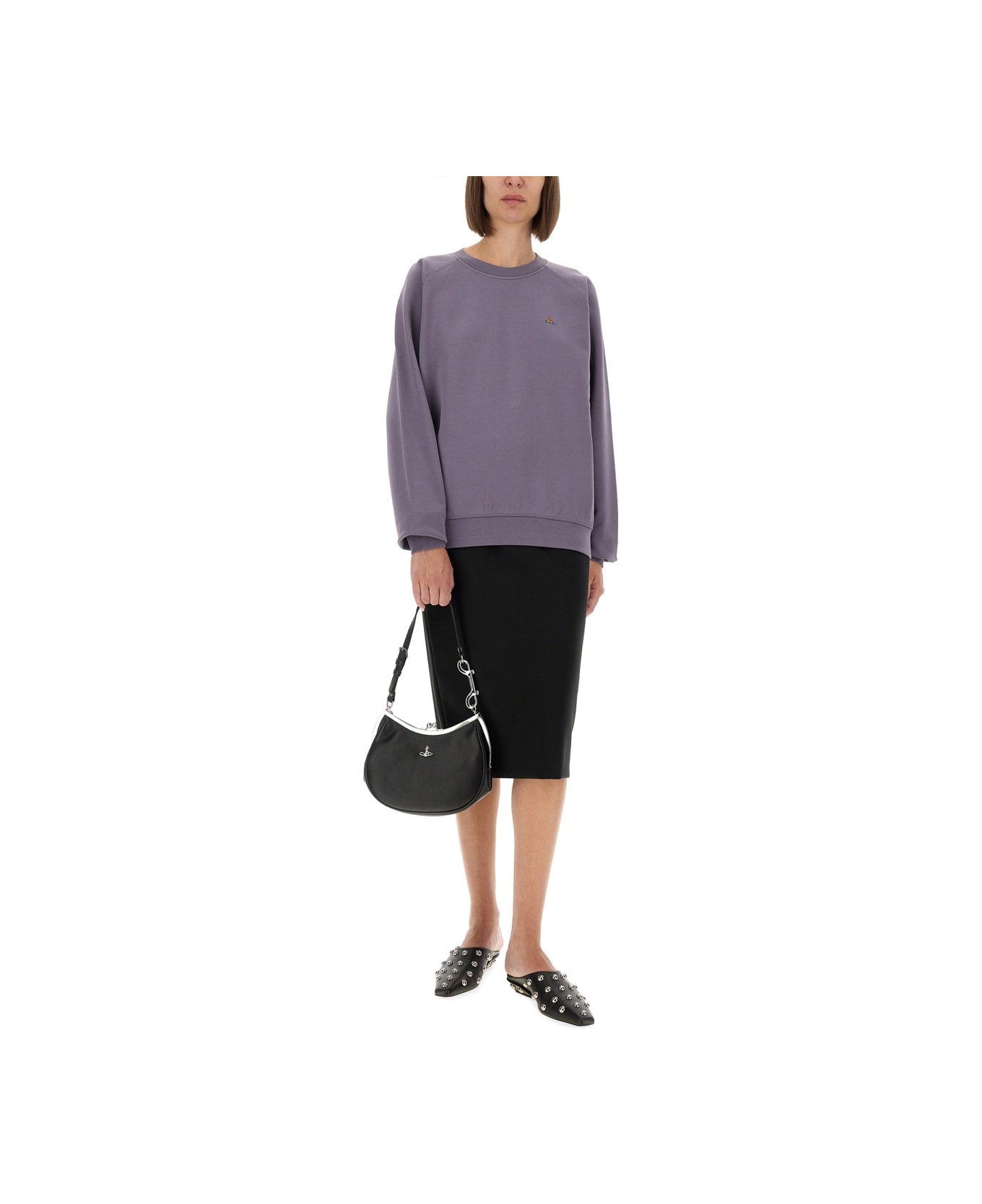 Vivienne Westwood Sweatshirt With Raglan Sleeves - PURPLE