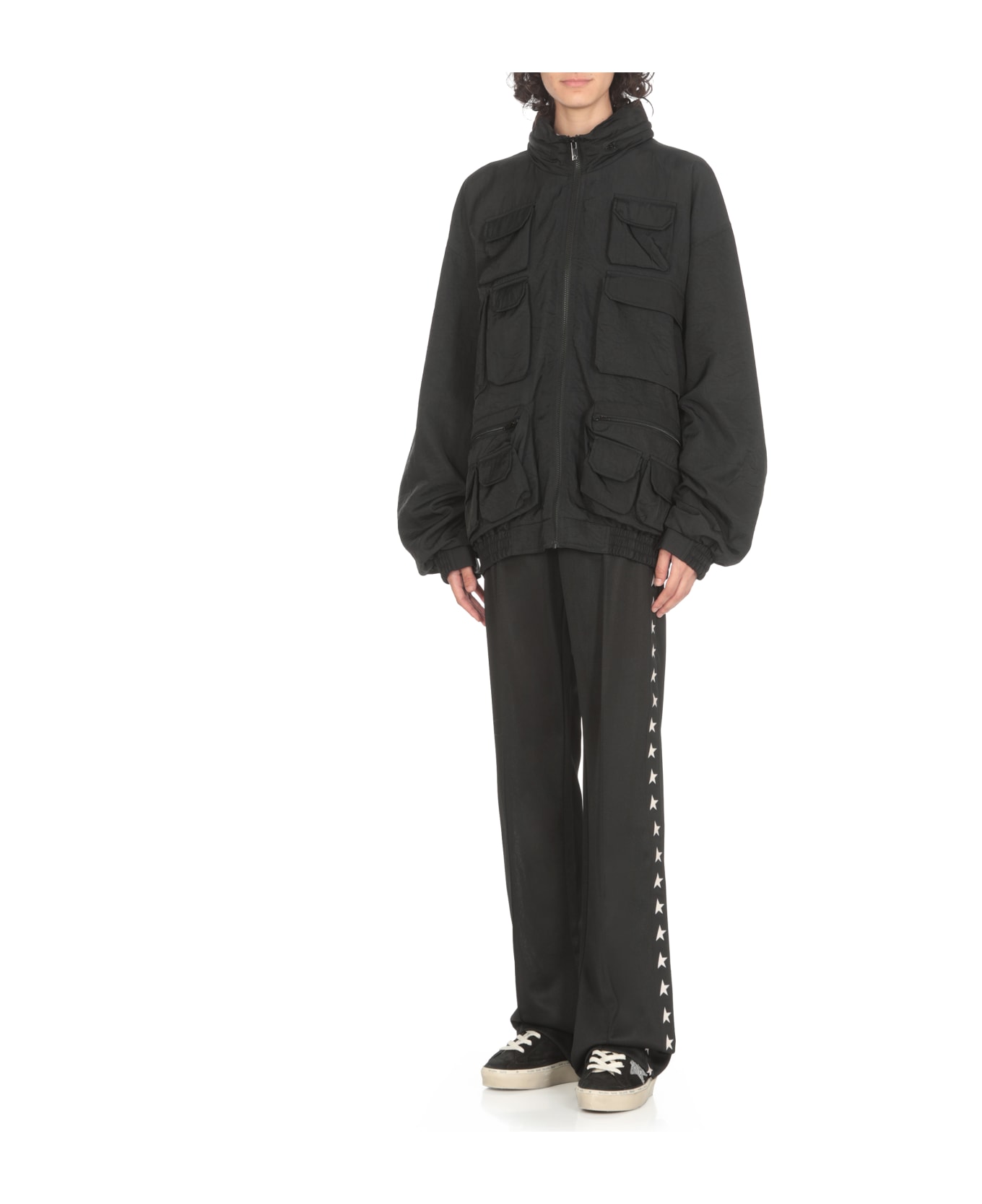 Golden Goose Multipockets Windbreaker Jacket - Black