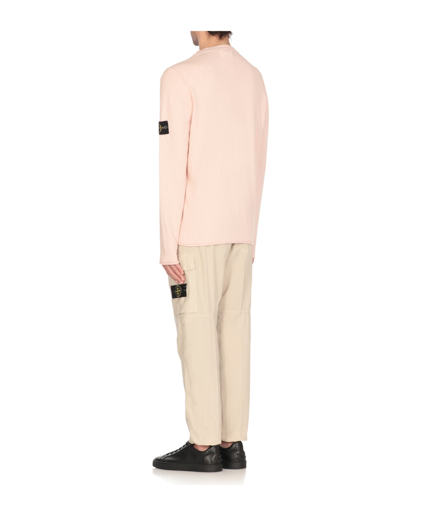 Stone Island Logoed Sweater - Rosa Antico