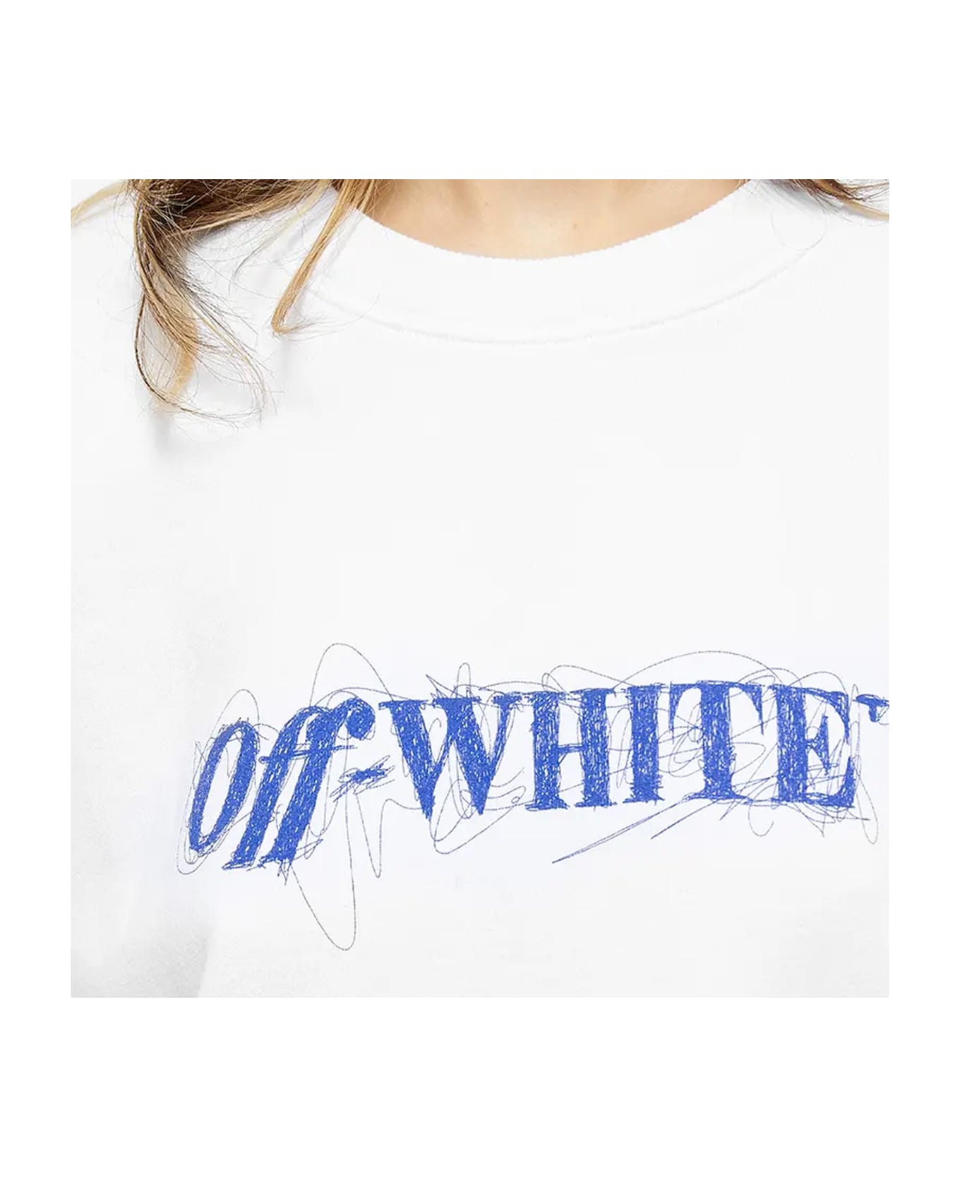 Off-White Cotton Logo T-shirt Dress - White