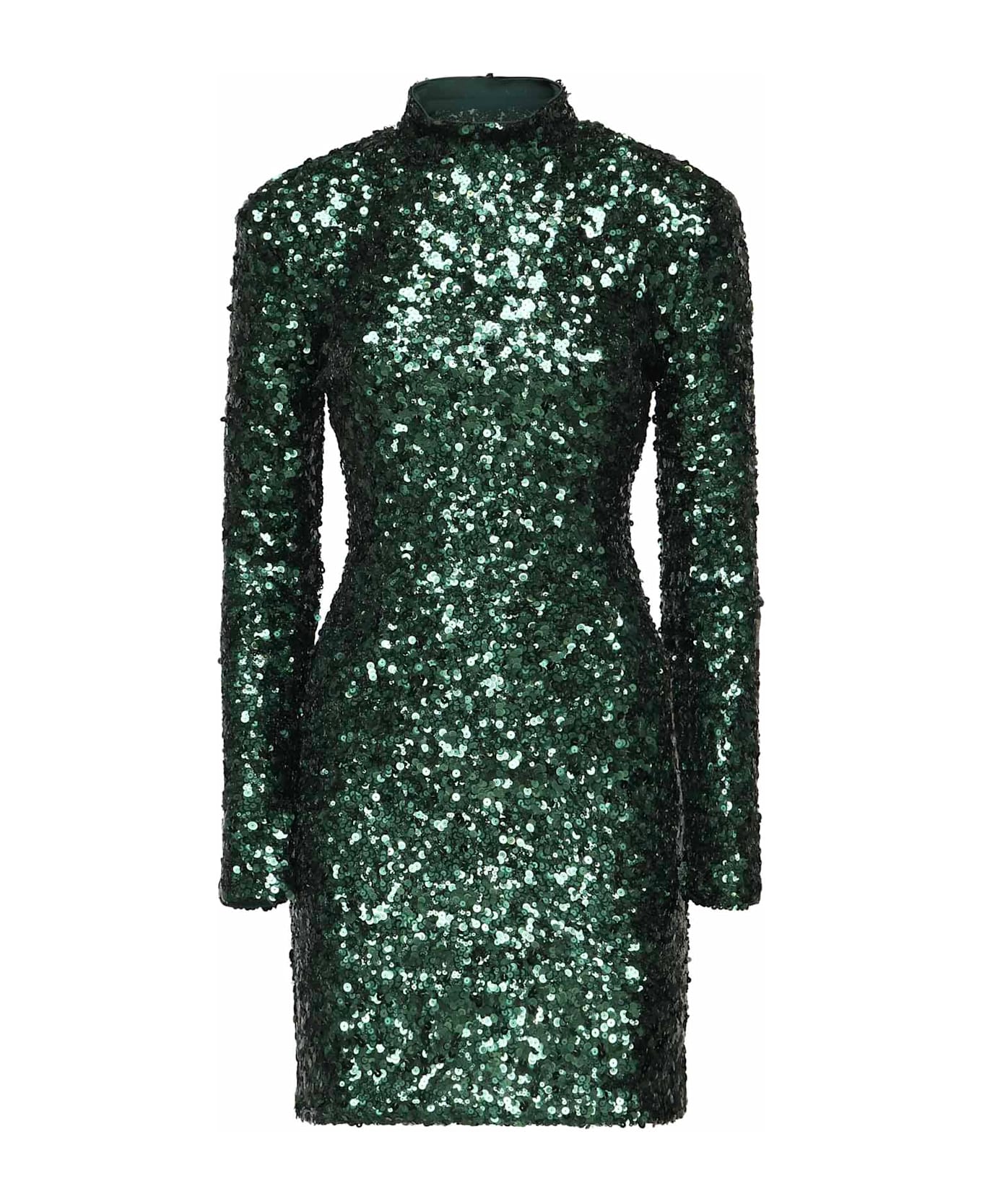 Pinko Short Sequin Dress - GREEN