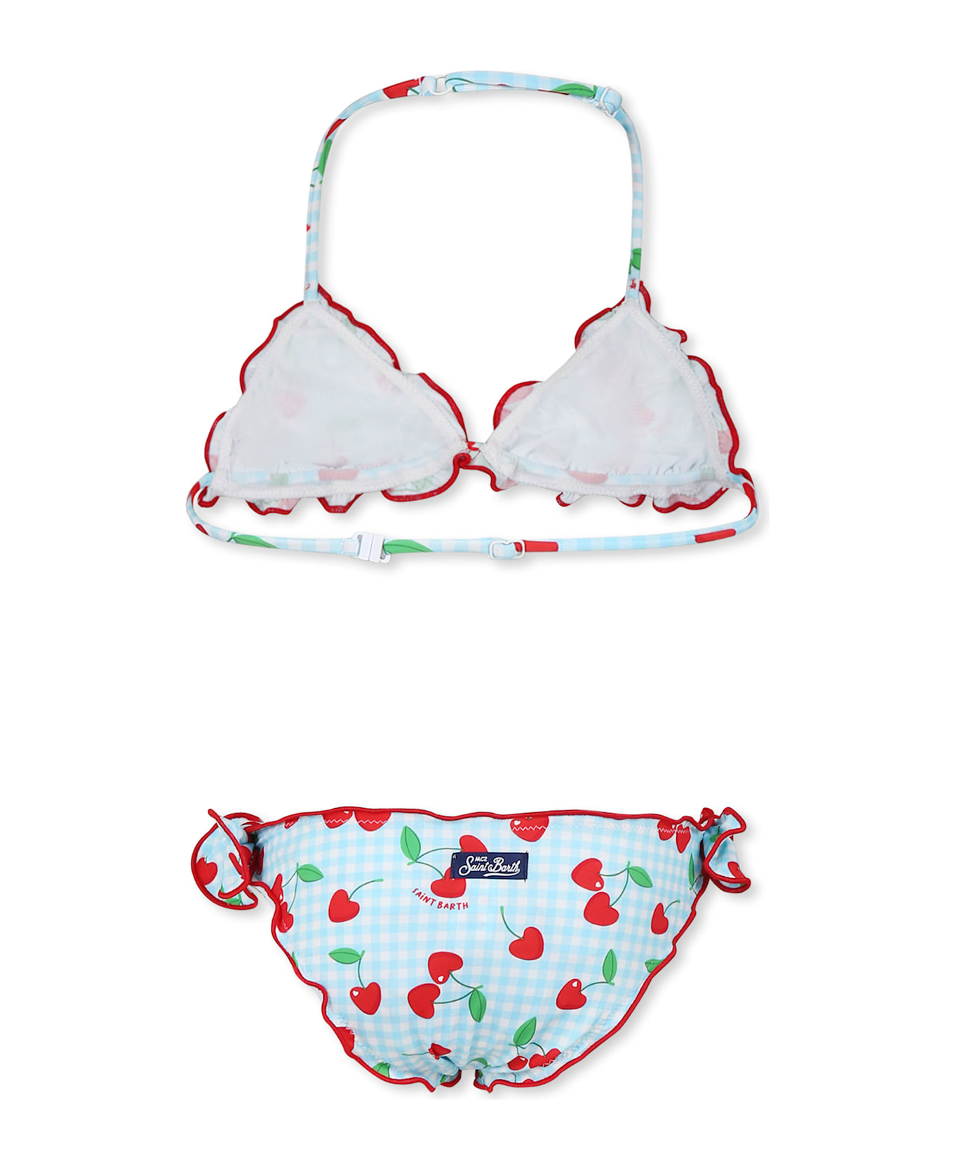 MC2 Saint Barth Light Blue Bikini For Girl With Cherries - Light Blue