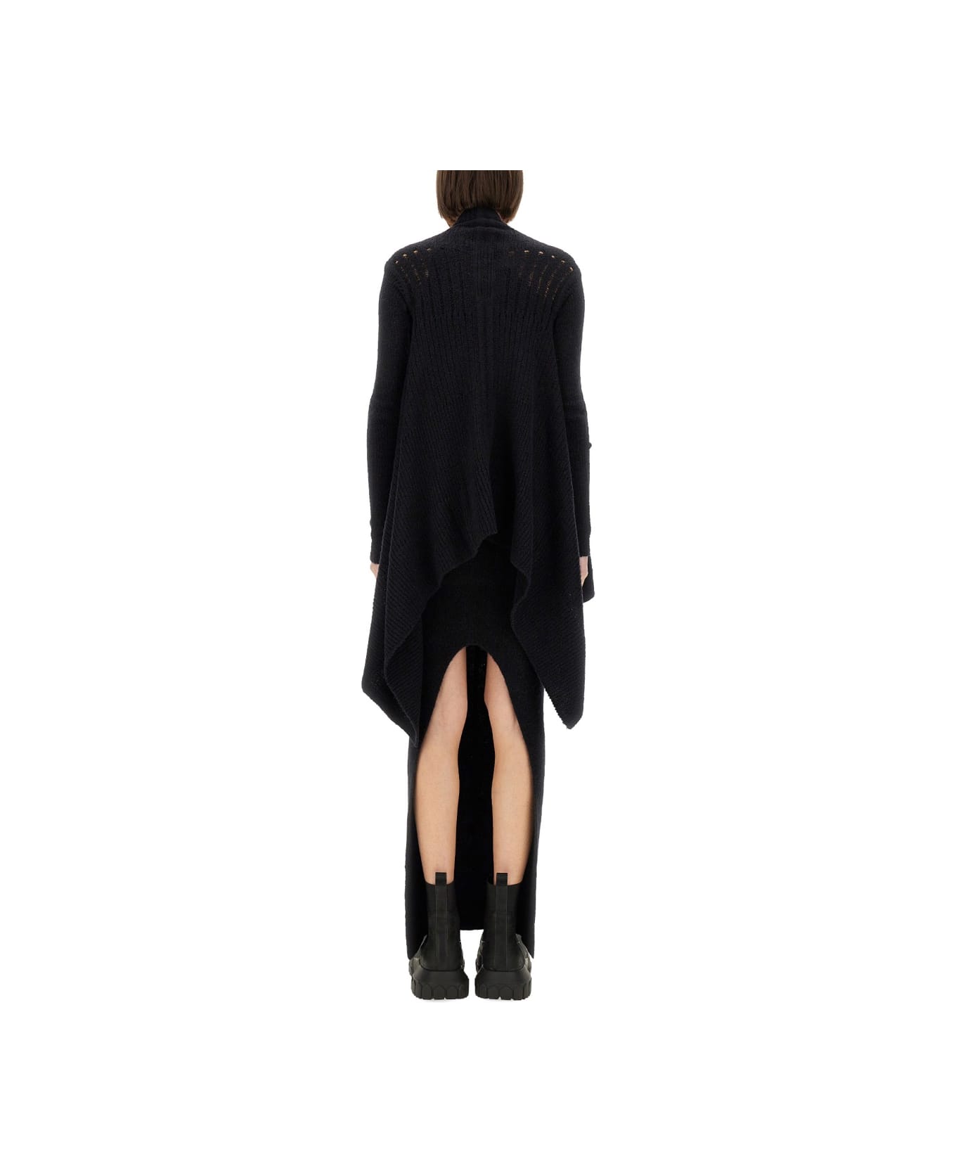 Rick Owens Knitted Cardigan - BLACK