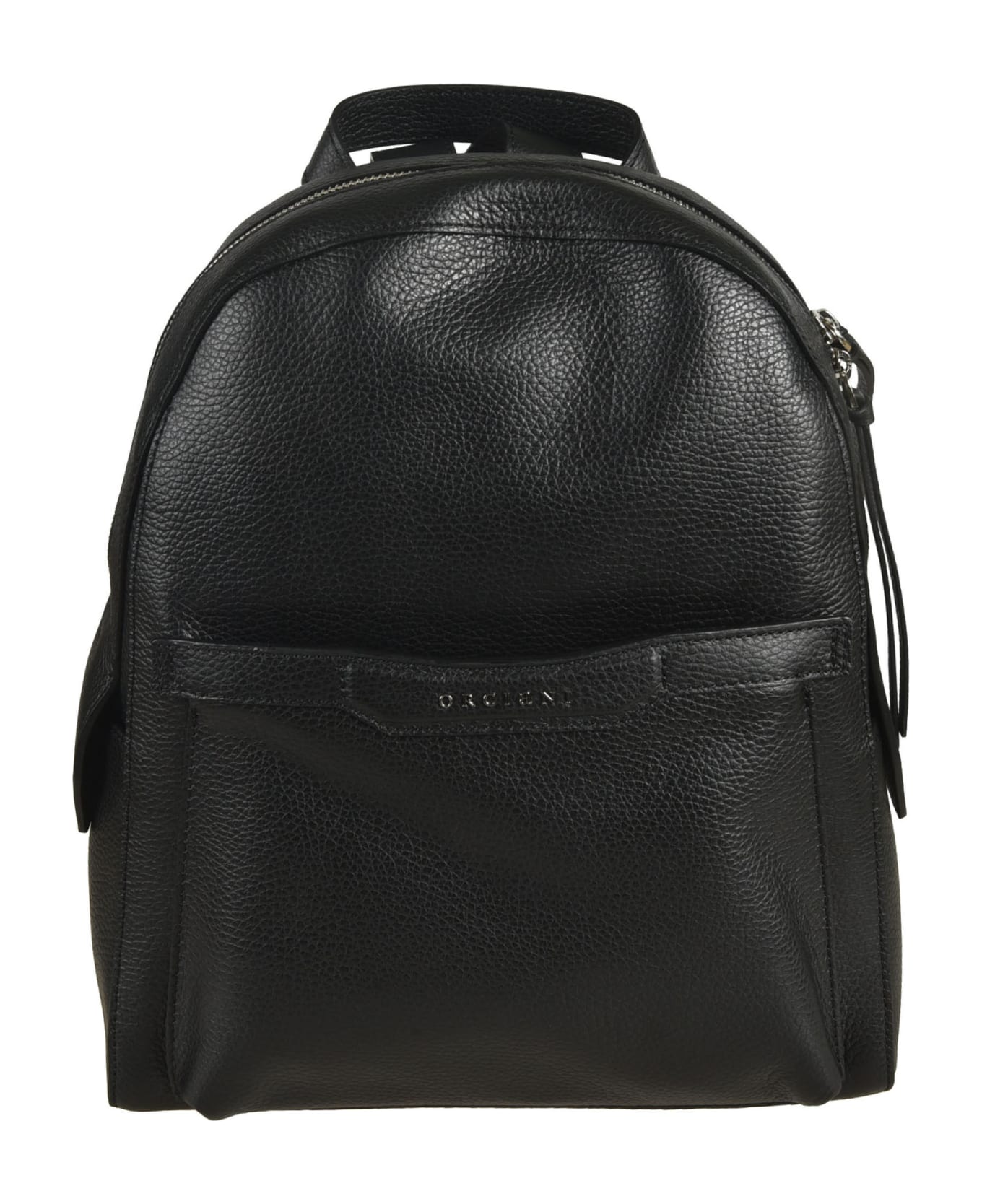 Orciani Zip Logo Detail Backpack - Black