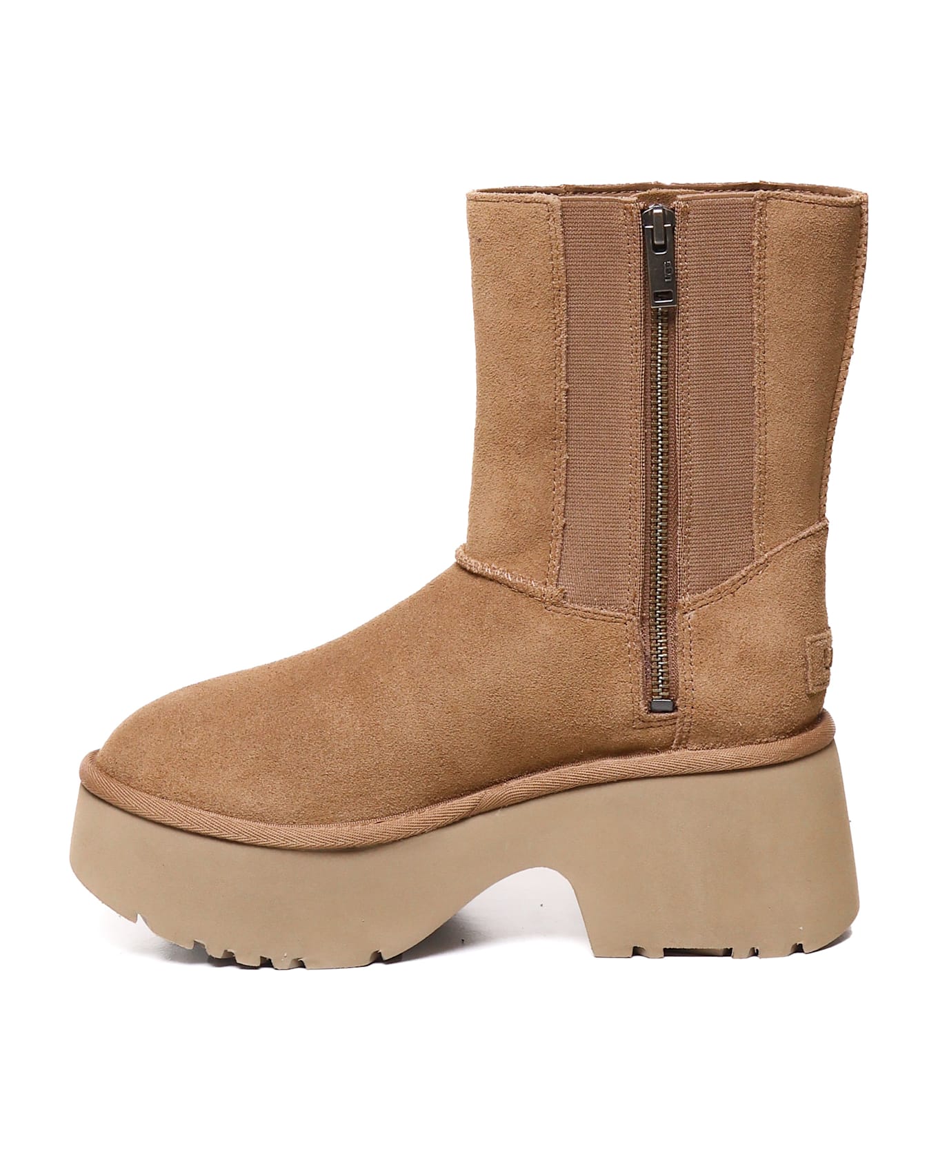 UGG Twin Seam New Heights Boots In Suede - CHESTNUT