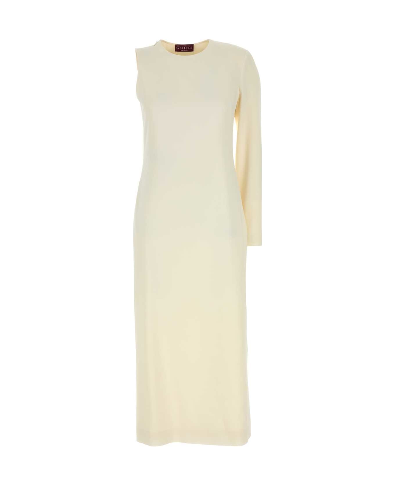 Gucci Ivory Sablã© One-shoulder Dress - IVORY