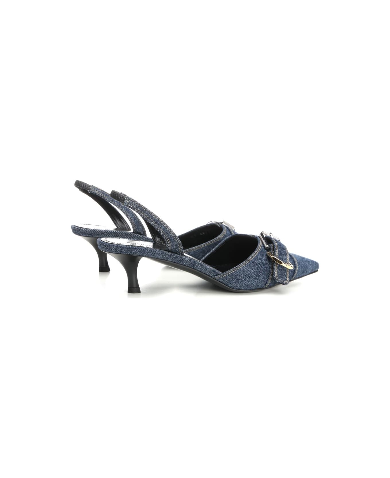 Givenchy Voyou Denim Slingbacks - DARKBLUE