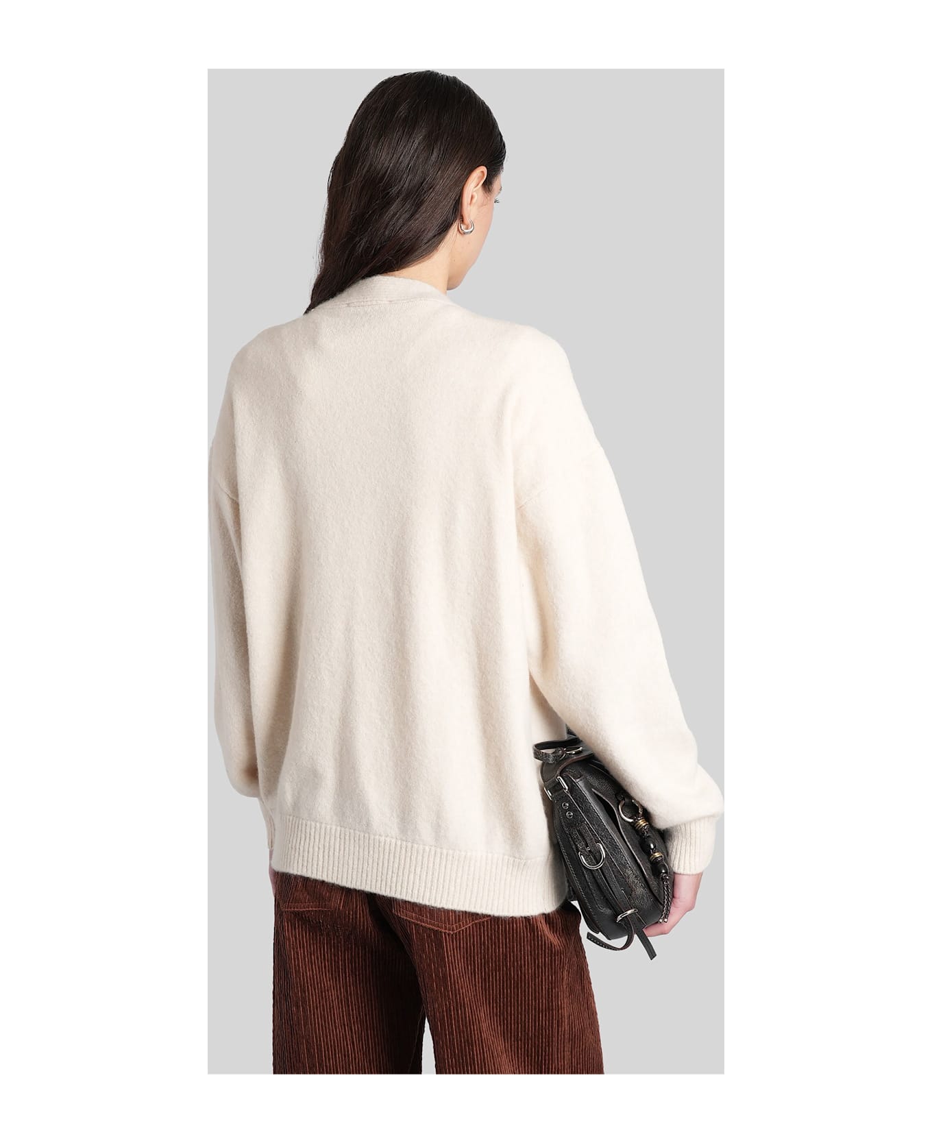 Laneus Cardigan In Beige Cashmere - beige