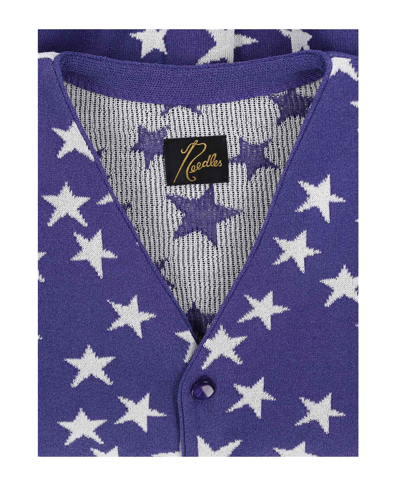 Needles V-neck Cardigan - Purple