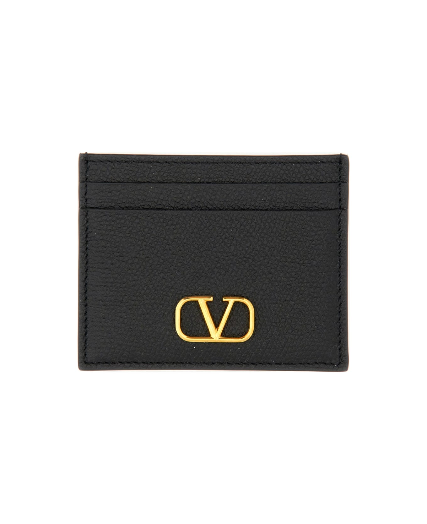 Valentino Garavani Card Holder With Logo - BLACK