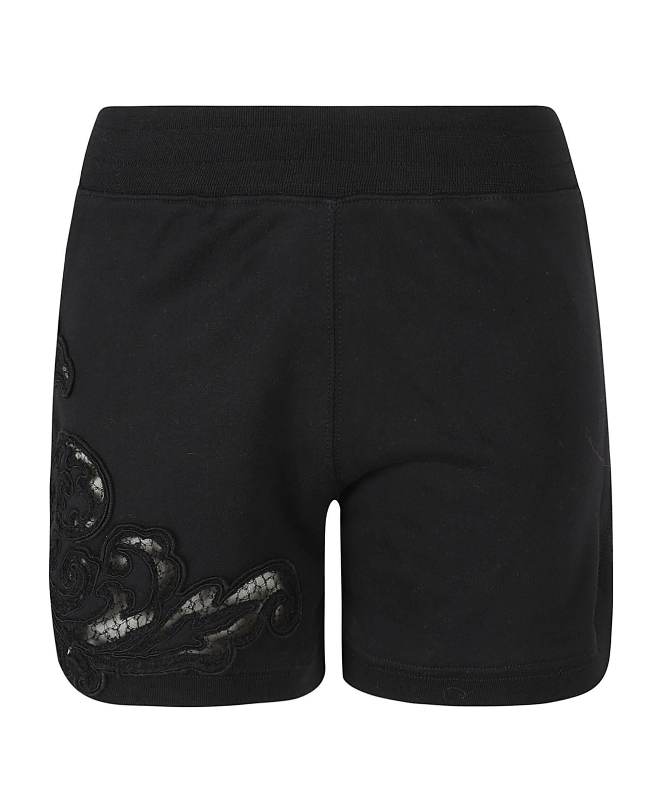 Ermanno Scervino Ribbed Waist Shorts - Black