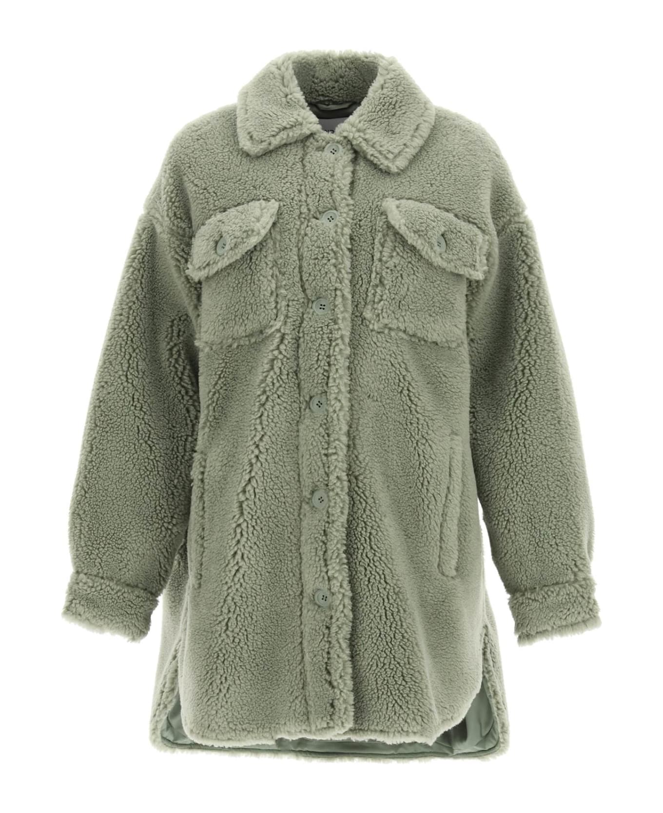 STAND STUDIO Sabi Faux Fur Jacket - GREEN