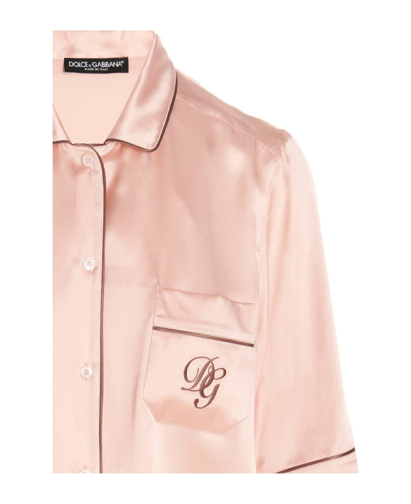 Dolce & Gabbana Short-sleeved Pyjama Shirt - Pink シャツ