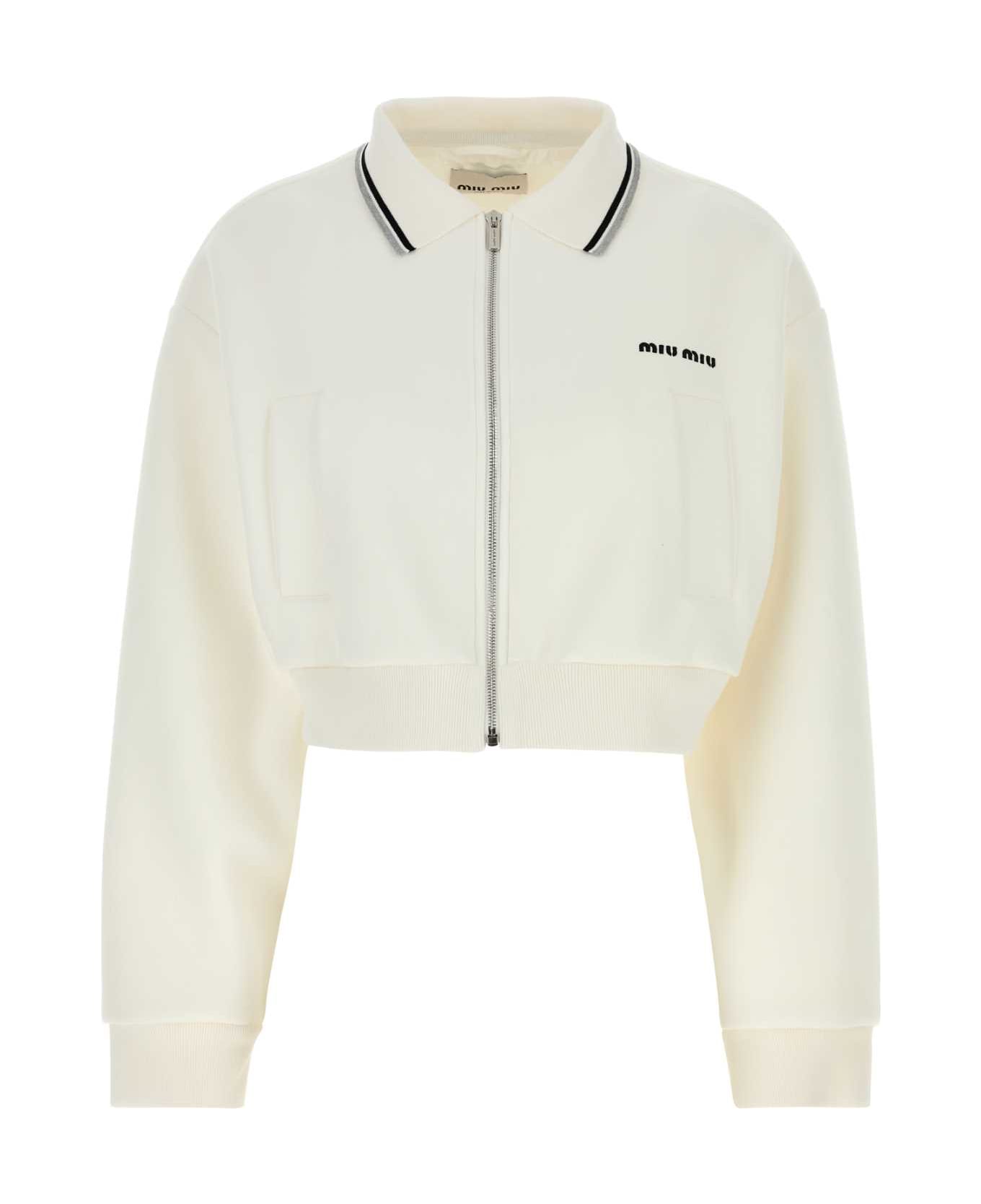 Miu Miu White Piquet Jacket - BIANCO