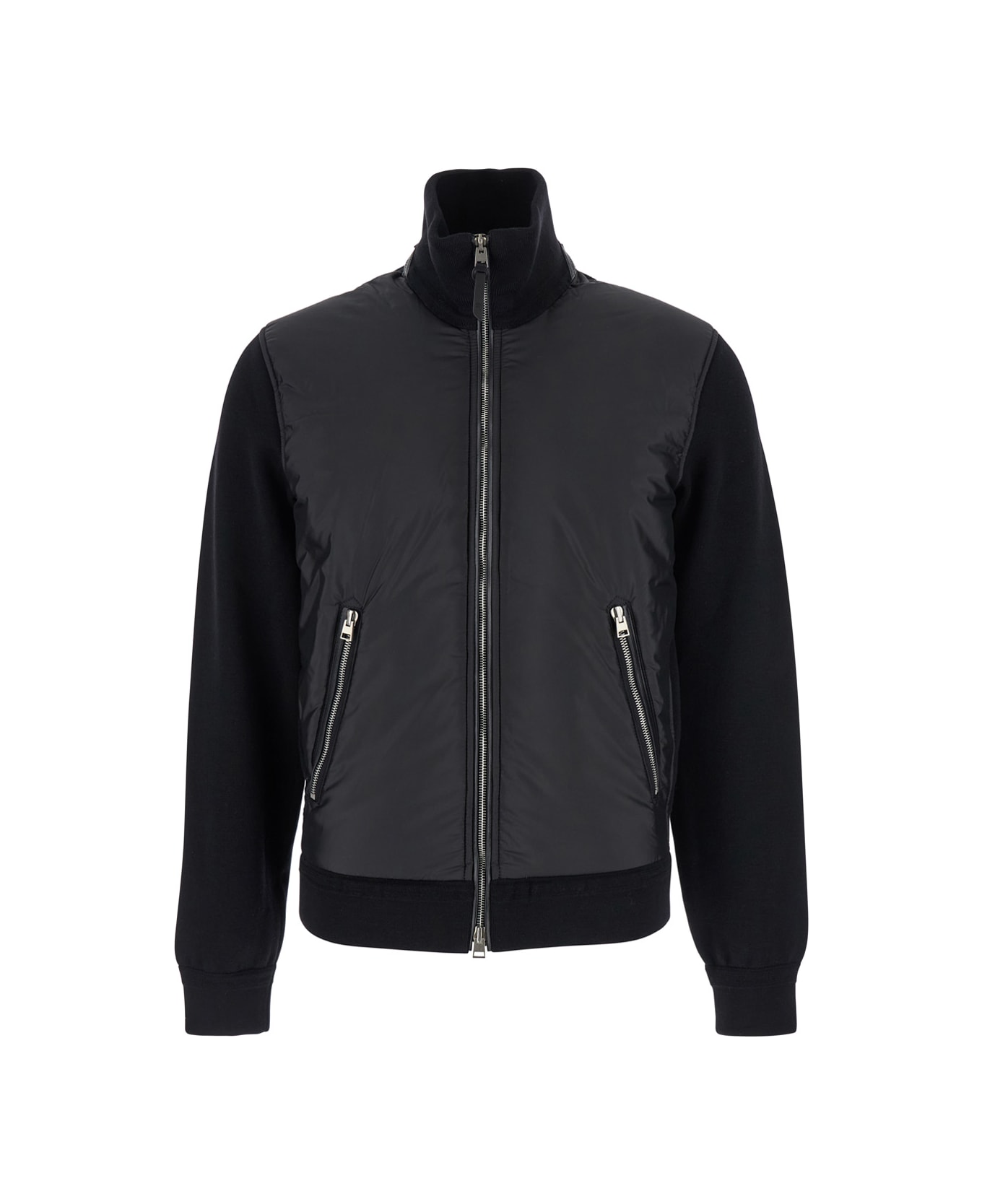 Tom Ford Black Wool Blend Cardigan - BLACK