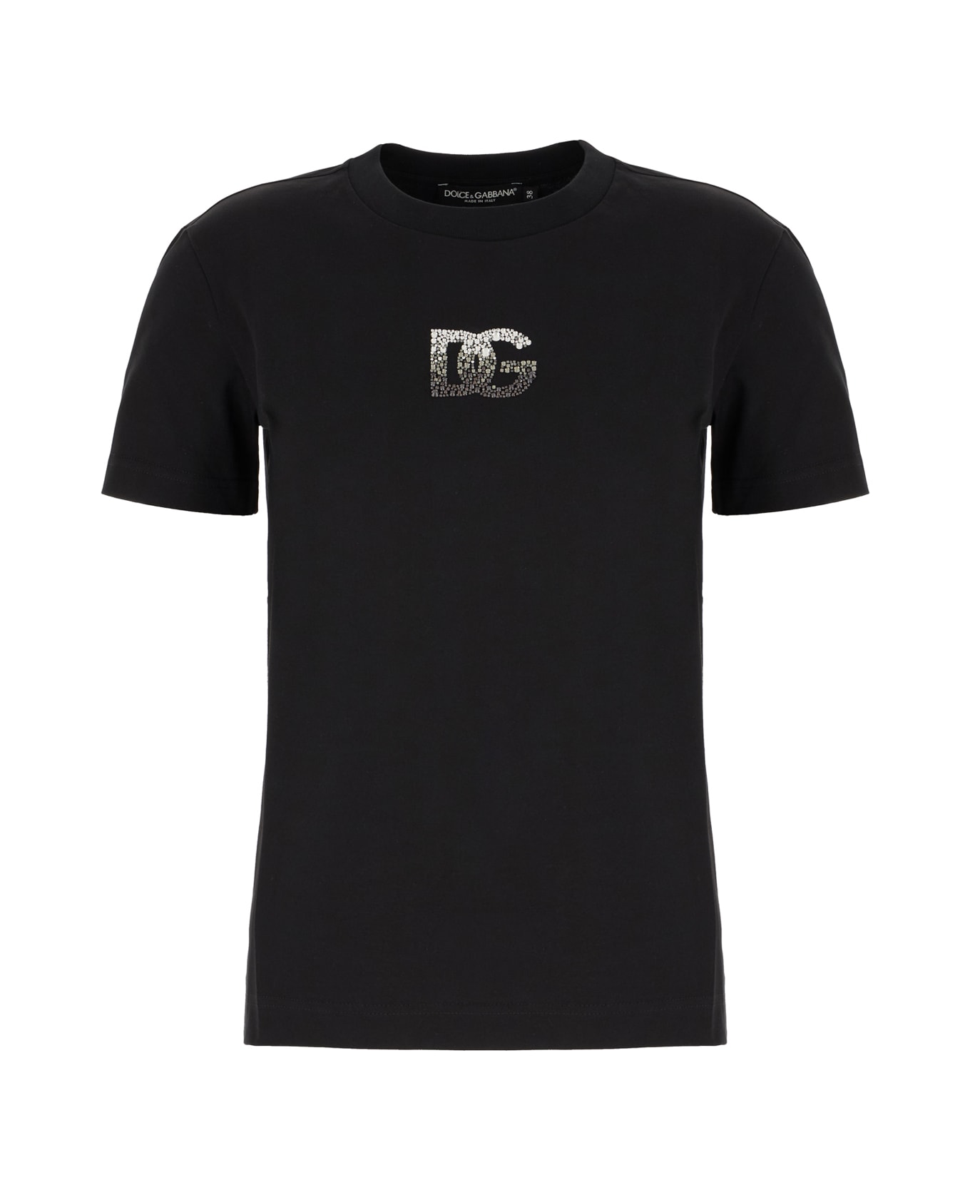 Dolce 
Gabbana Black Cotton T-shirt - Nero