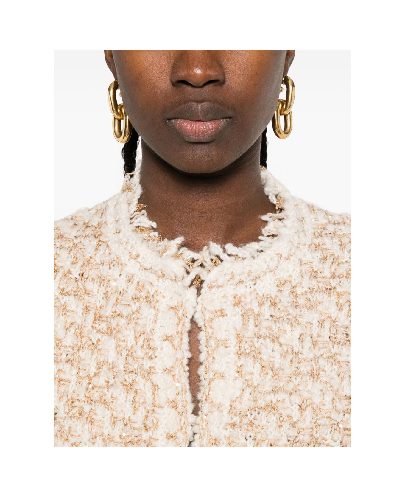 Fabiana Filippi Wool Blend Jacket - Beige