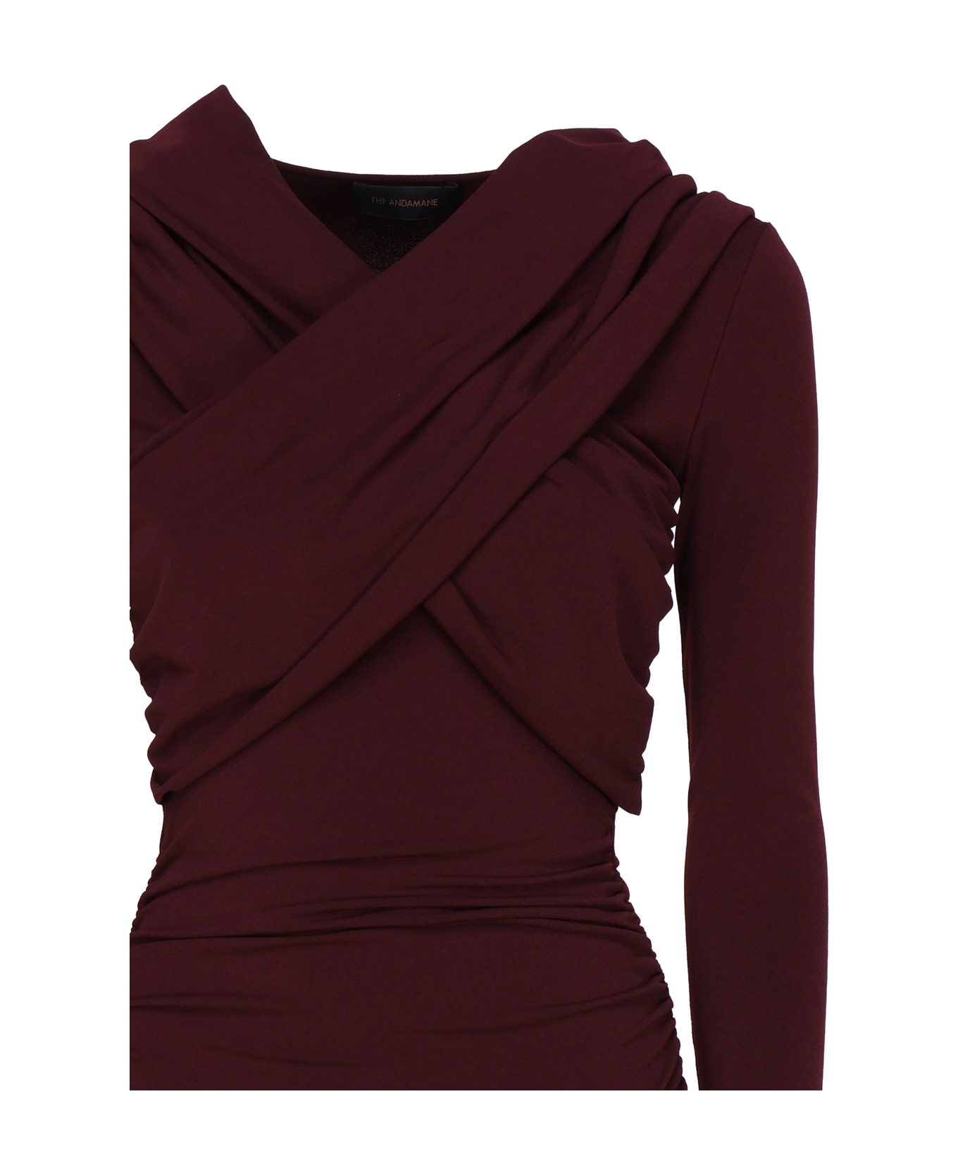 The Andamane Fitted Dress With Hood - Bordeaux