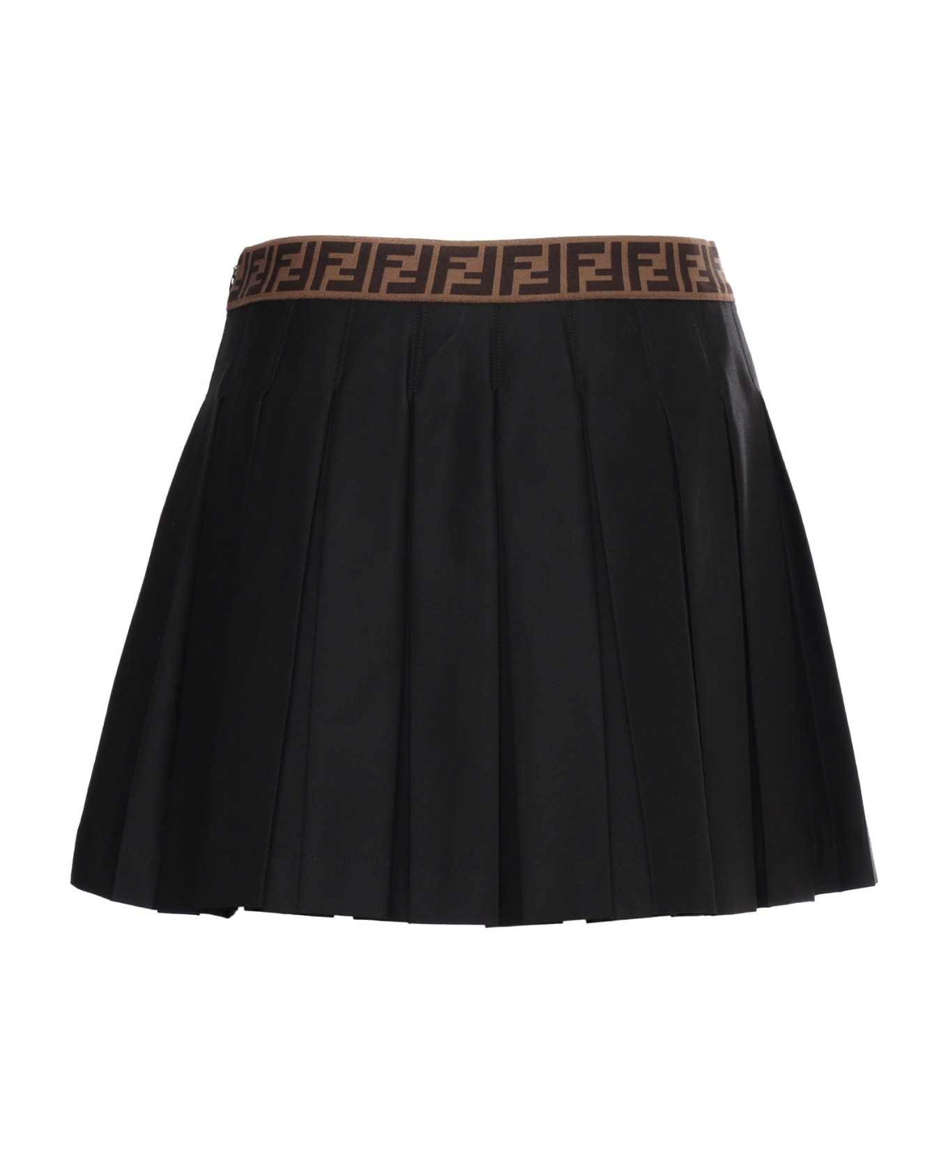 Fendi Gabardine Black Skirt - BLACK