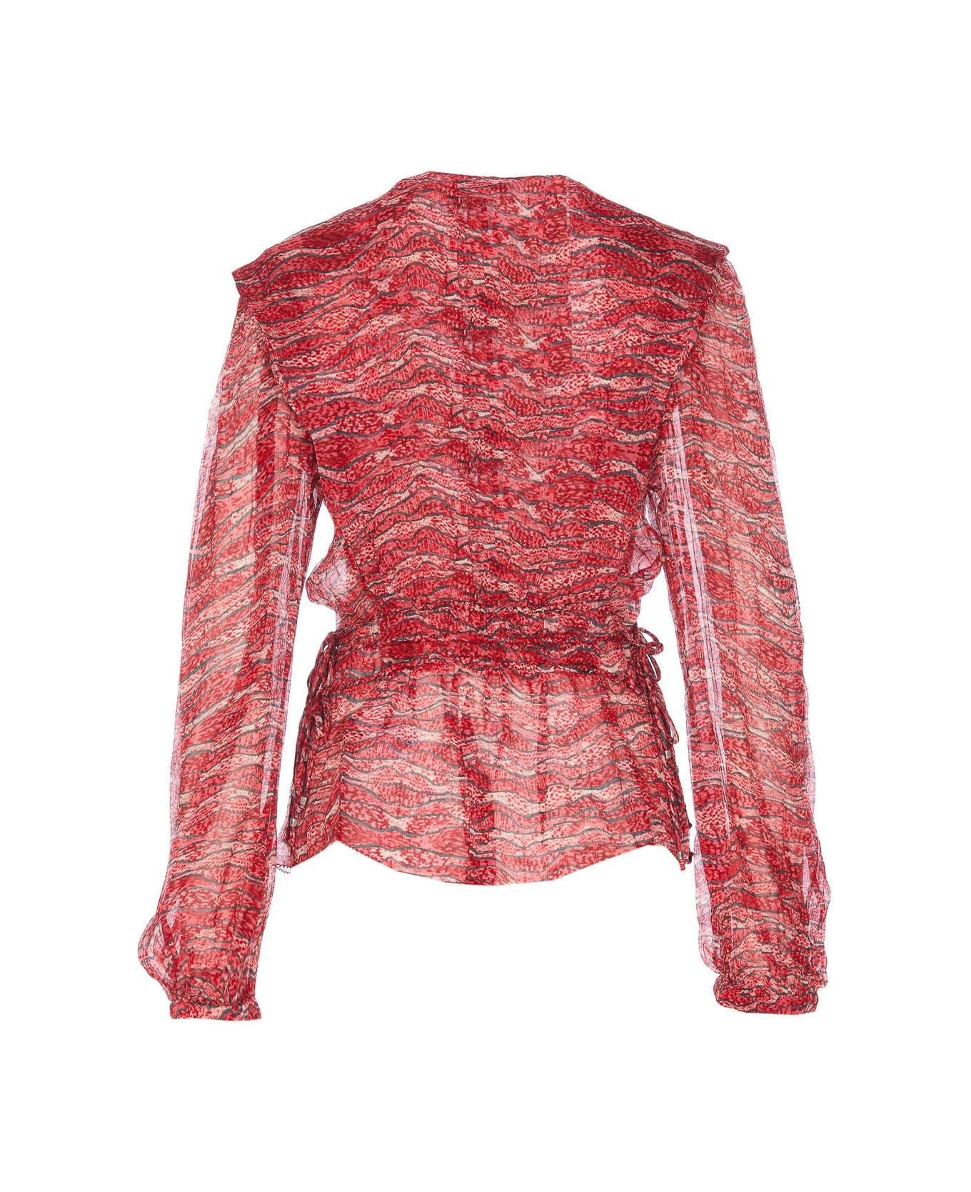 Marant Étoile Axeline Textured Top - MULTICOLOUR