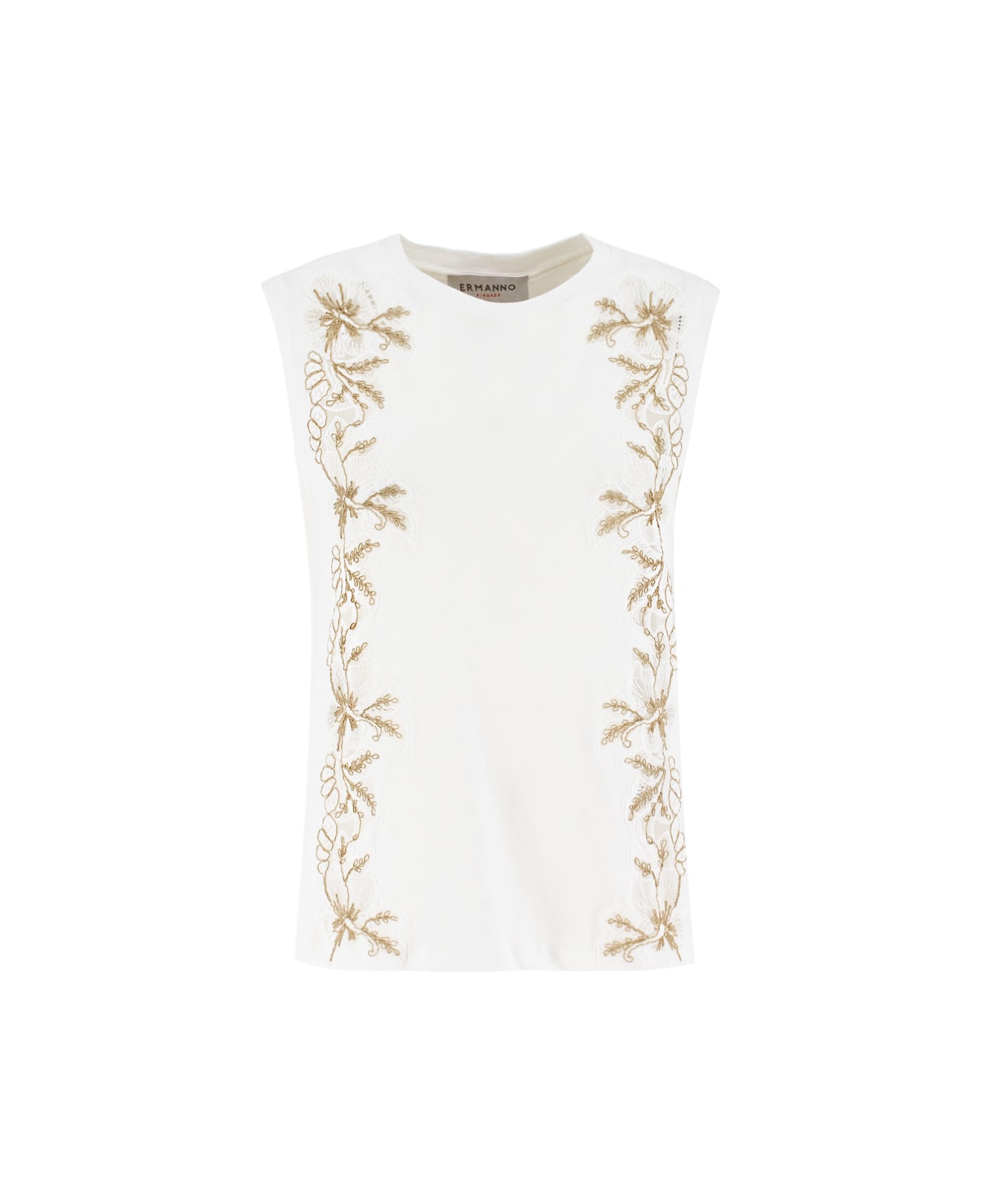 Ermanno Firenze T-shirt - OFF WHITE/SAND DES