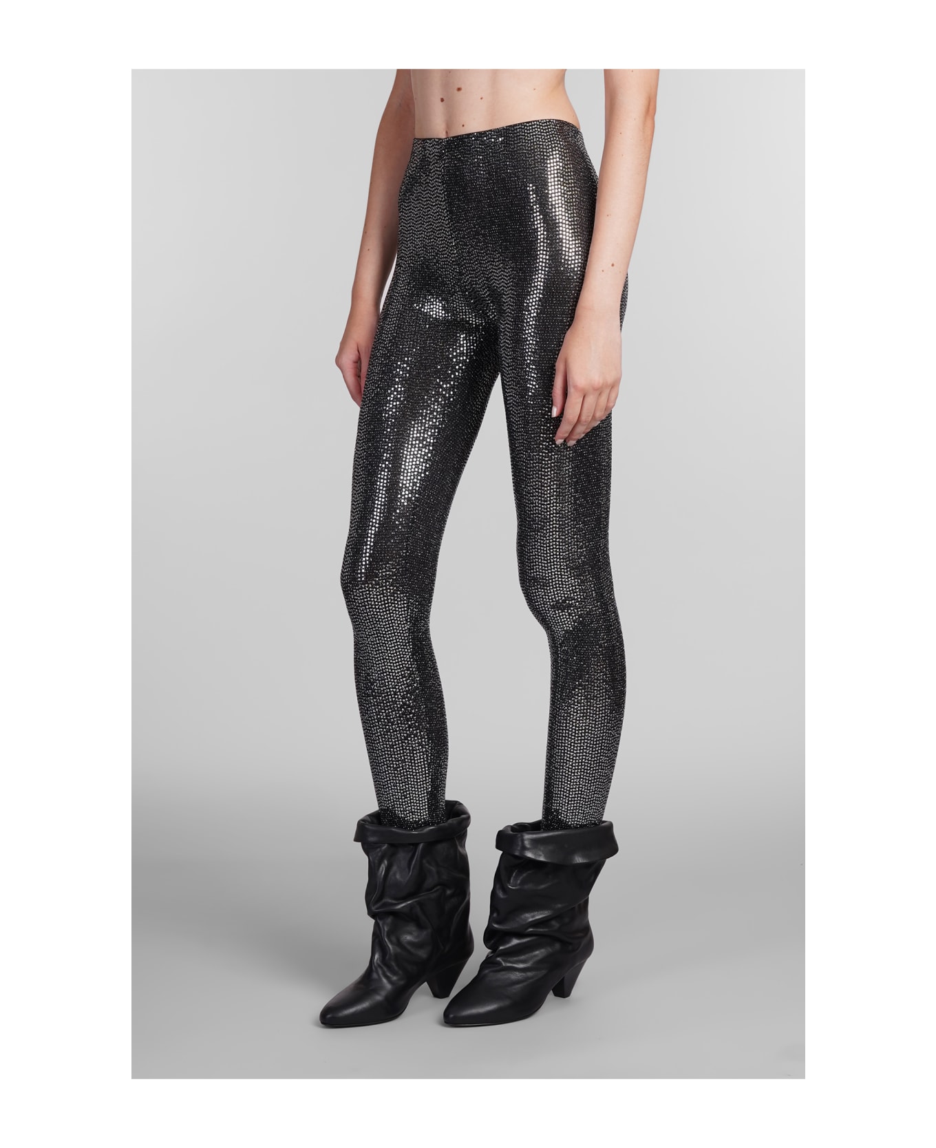 Isabel Marant Stretch Embellished Trousers - silver