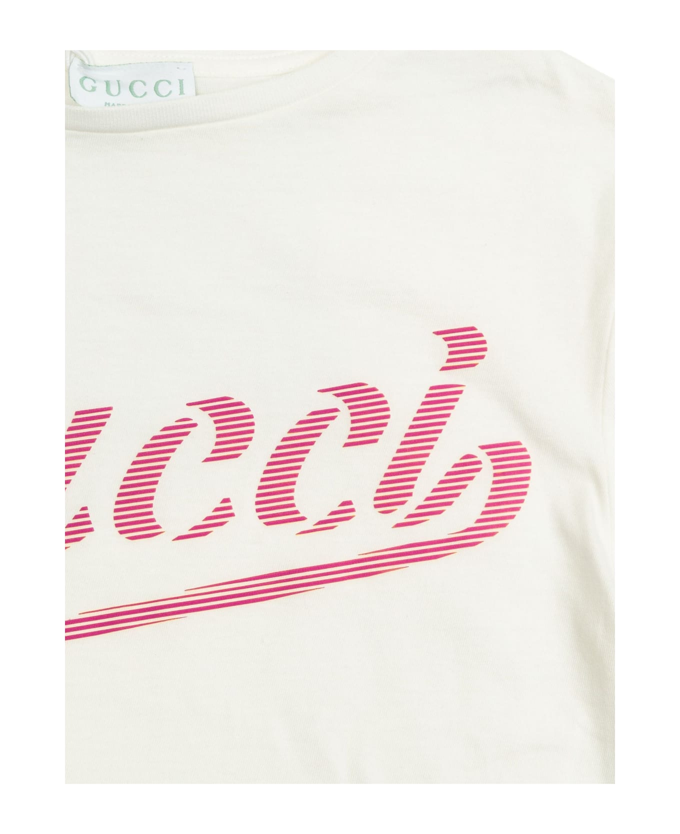 Gucci J Ss T-shirt - New White Pink