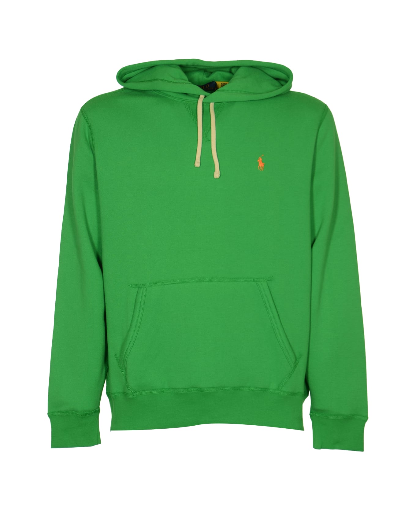 Polo Ralph Lauren Logo Embroidery Ribbed Hoodie - Green
