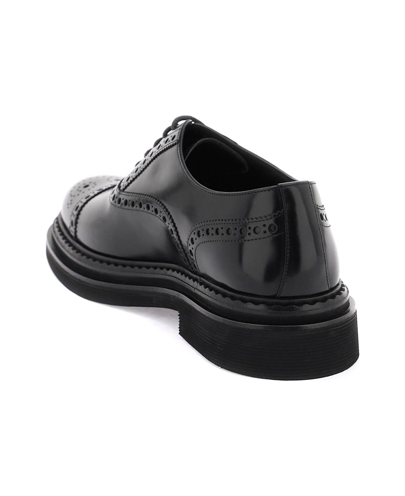 Dolce & Gabbana Leather Lace Up Teva Shoes - Black