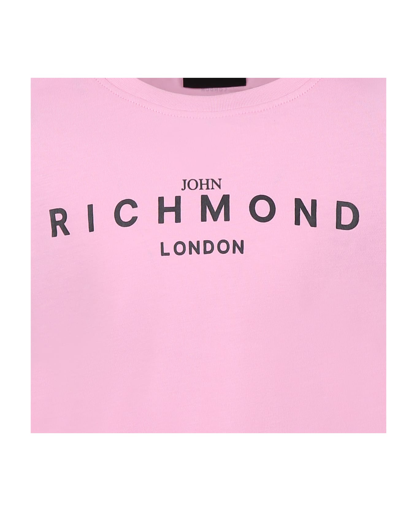 Richmond Pink T-shirt For Girl With Logo - Pink