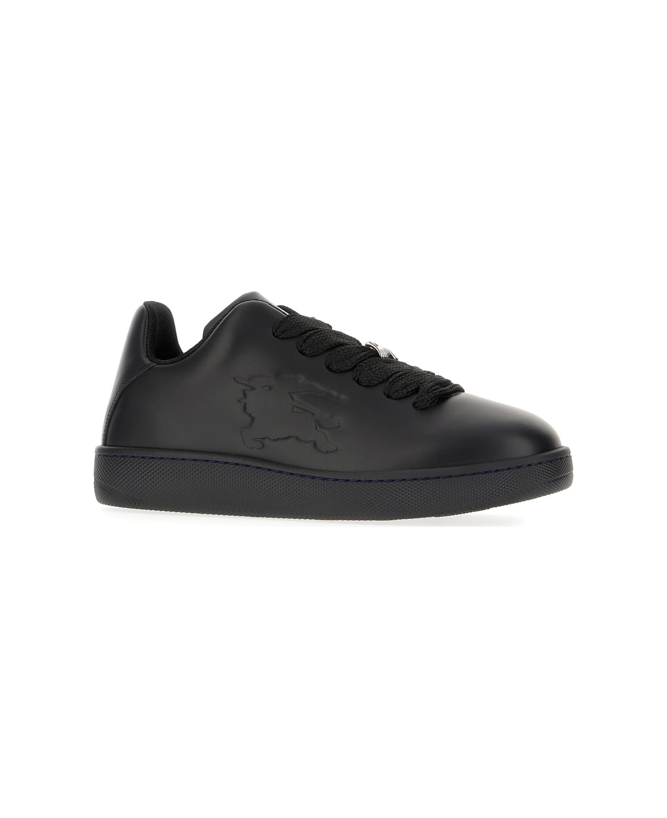 Burberry Black Leather Sneakers - BLACK