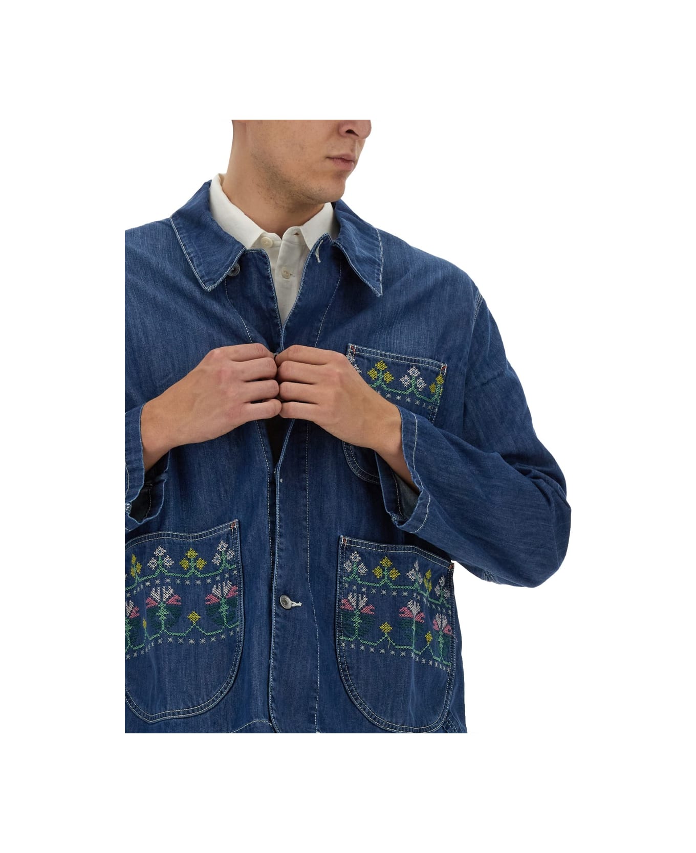 YMC Jacket With Embroidery - DENIM ジャケット