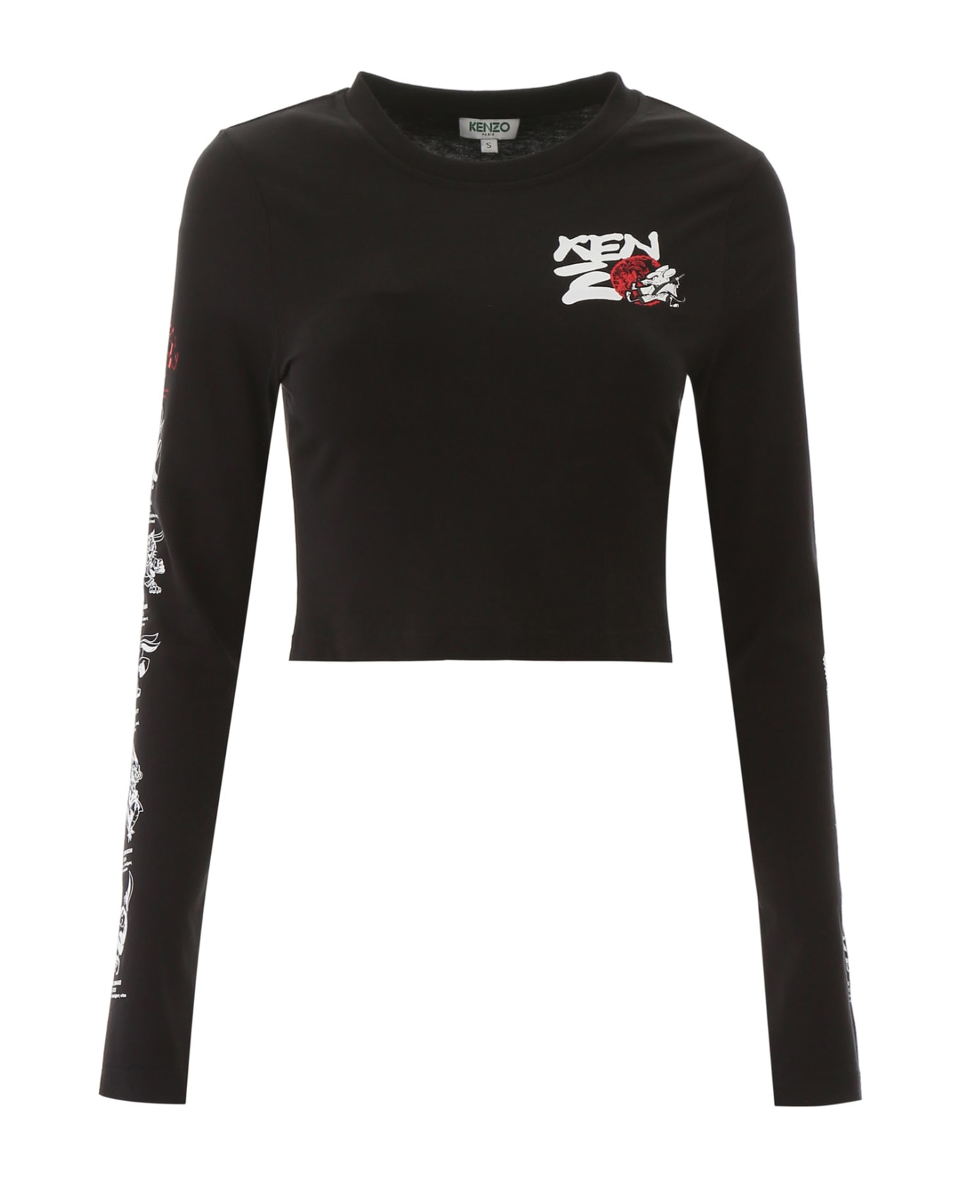 Kenzo Graphic Print T-shirt - BLACK (Black)