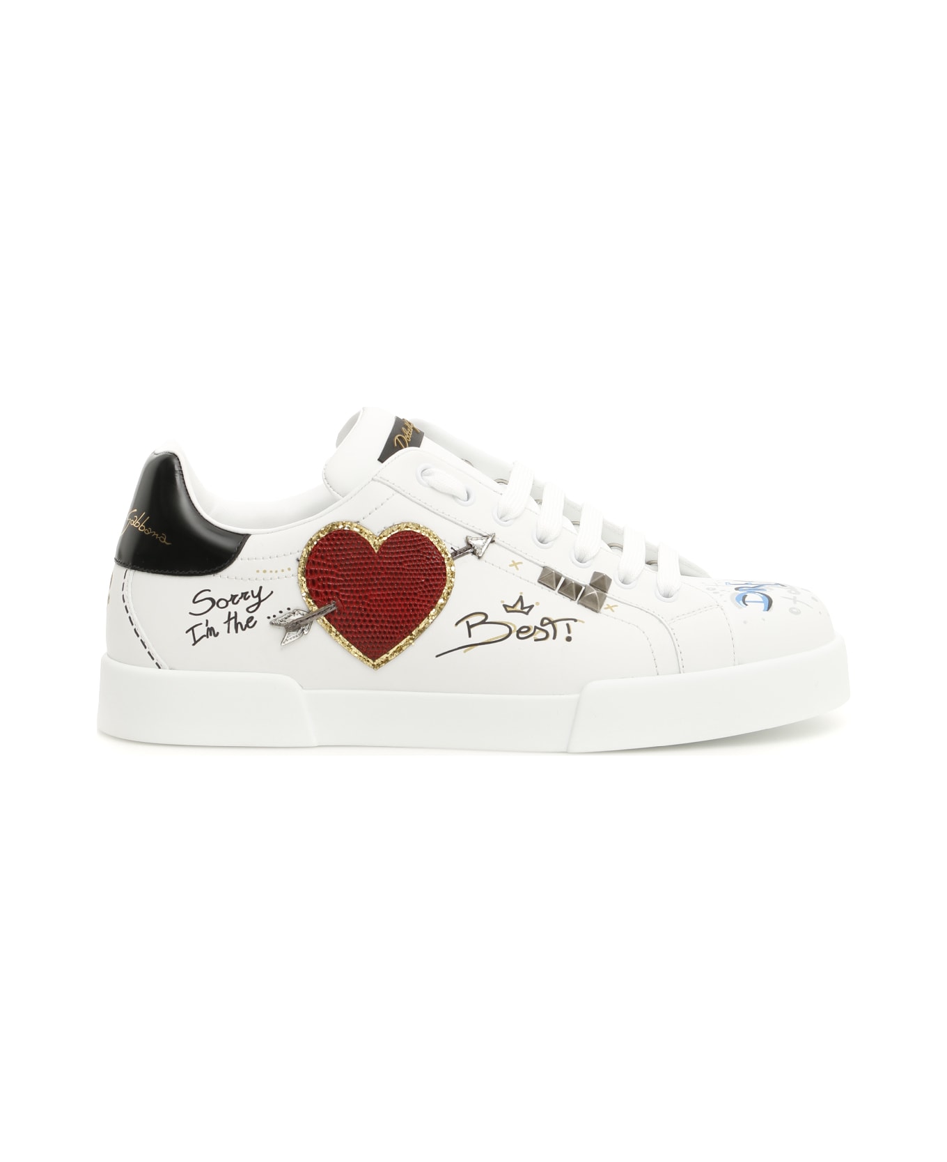 Dolce & Gabbana Portofino Sneakers With Heart Patch | italist, ALWAYS ...