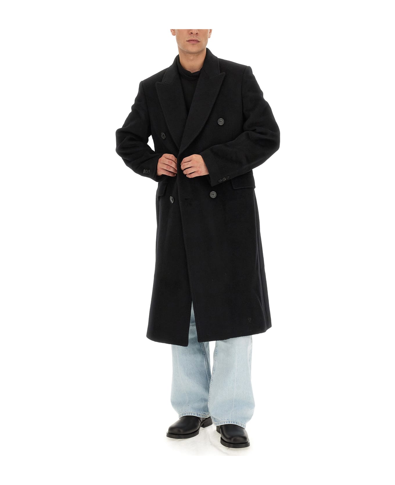 Our Legacy Double-breasted Coat Whale - Nero