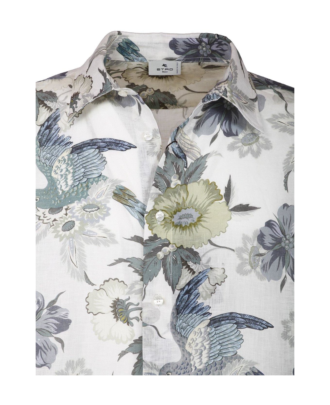 Etro Allover Floral Print Long-sleeved Shirt