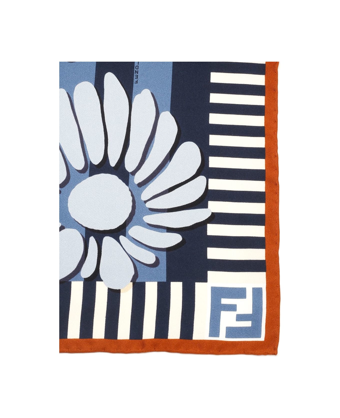 Fendi Silk Foulard Peekaboo Print - Blue